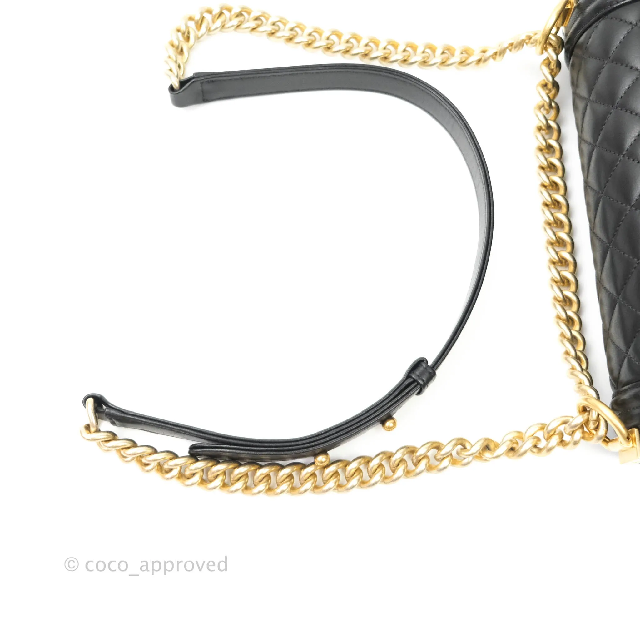 Chanel Quilted Medium Lambskin Boy Flap Aged Gold Hardware