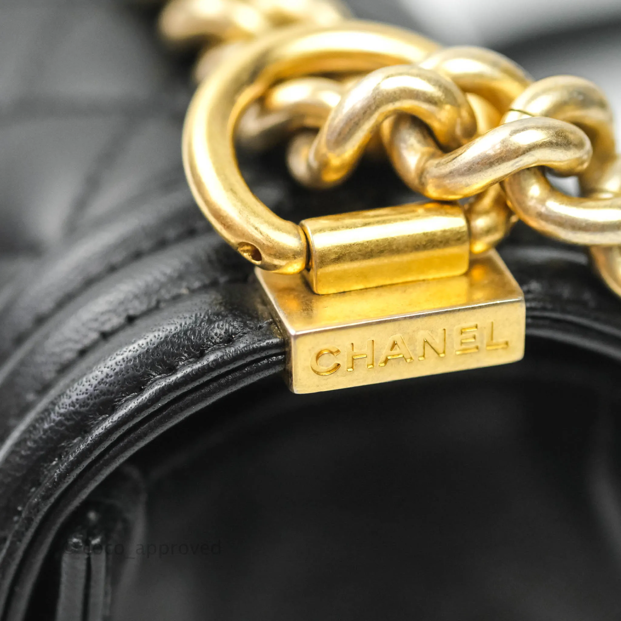Chanel Quilted Medium Lambskin Boy Flap Aged Gold Hardware