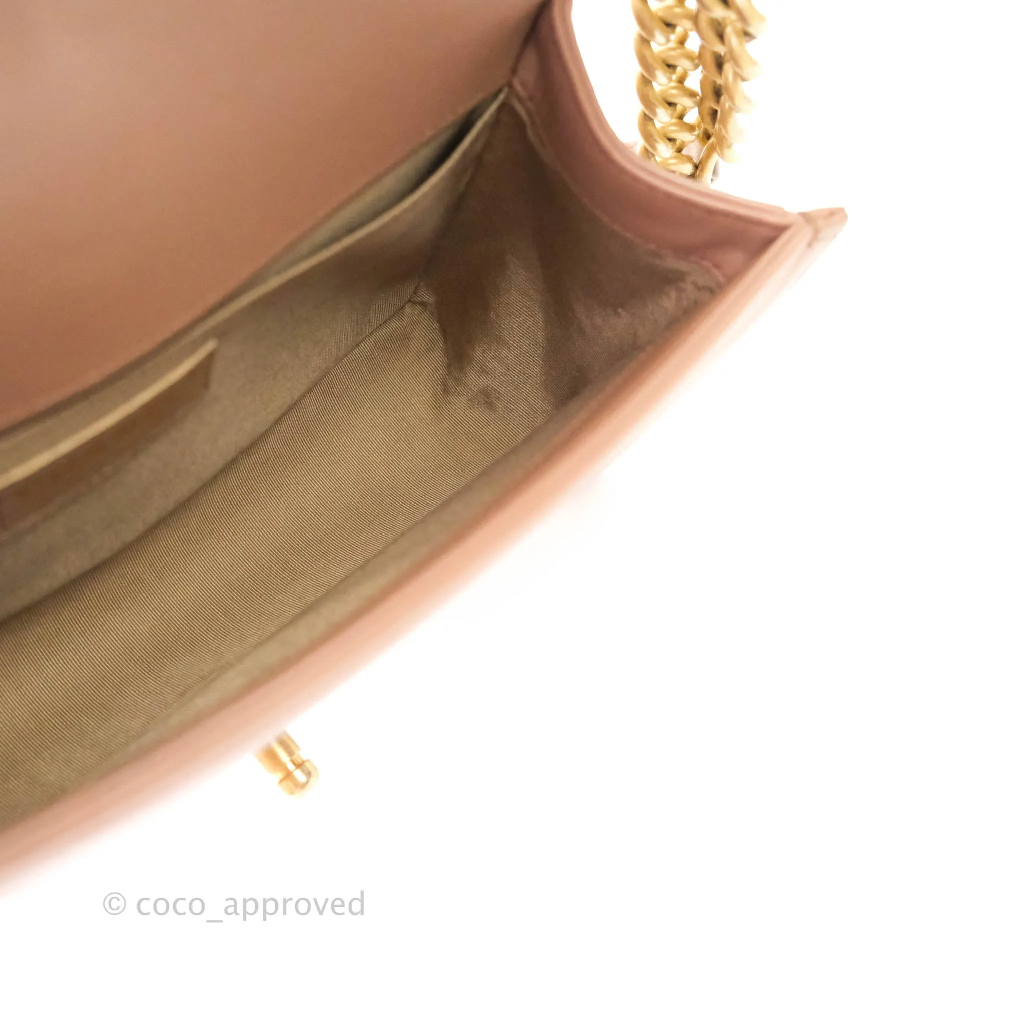 Chanel Quilted Medium Lambskin Boy Flap Pink Aged Gold Hardware