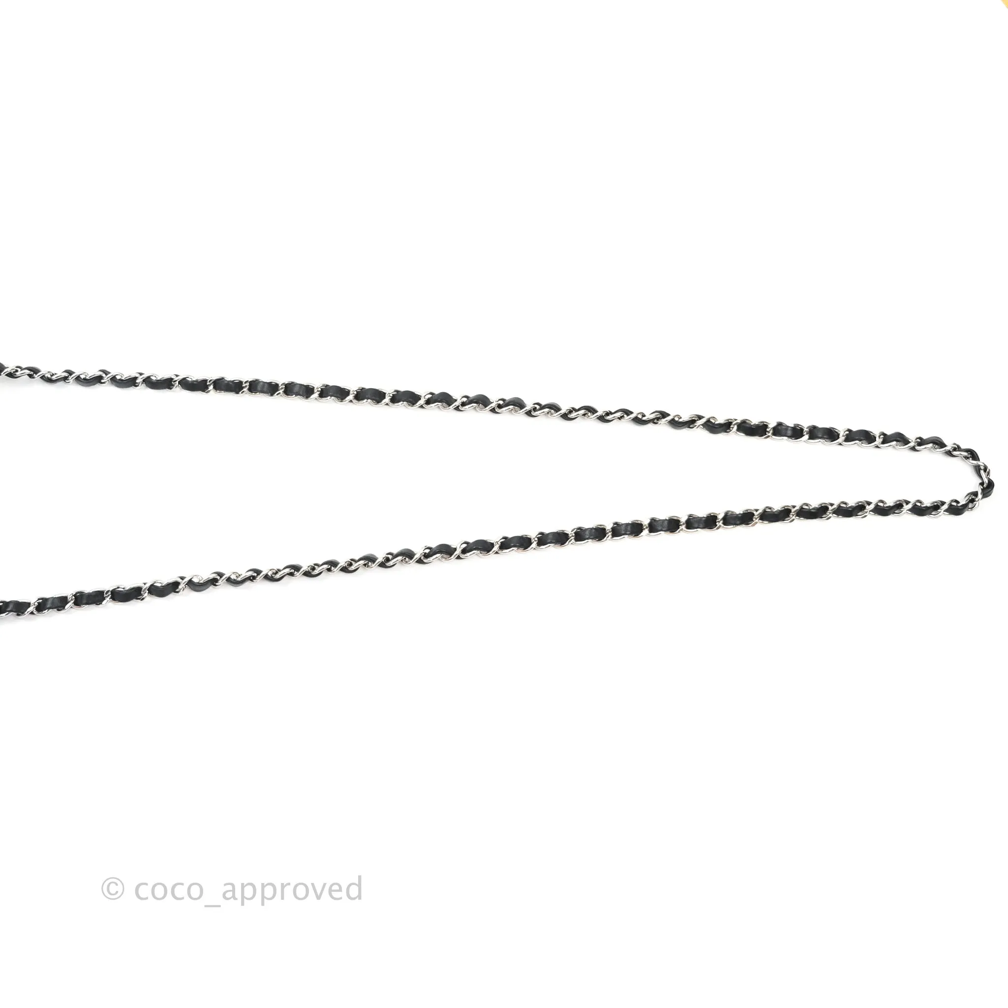 Chanel Quilted Mini Rectangular Black Lambskin Silver Hardware