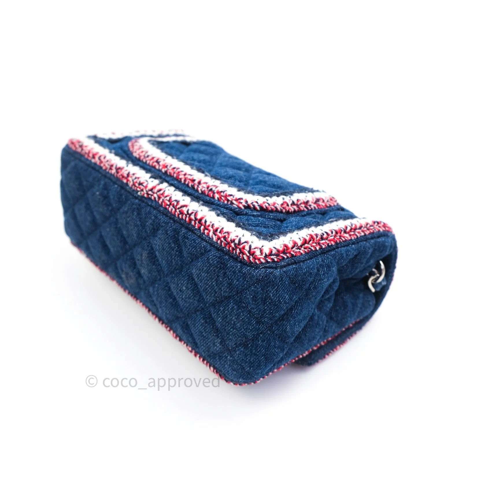 Chanel Quilted Mini Rectangular Denim Braided Classic Flap Bag
