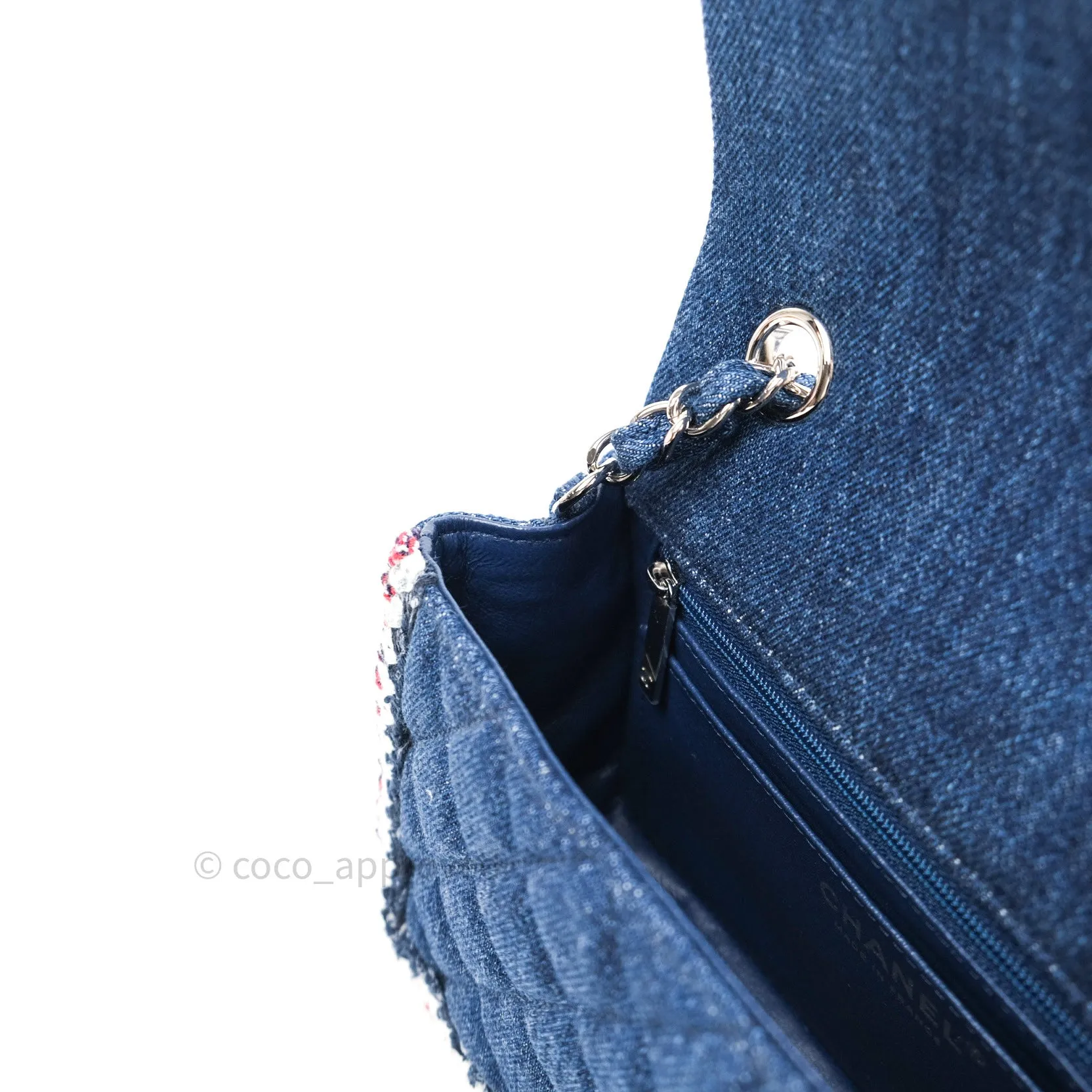 Chanel Quilted Mini Rectangular Denim Braided Classic Flap Bag