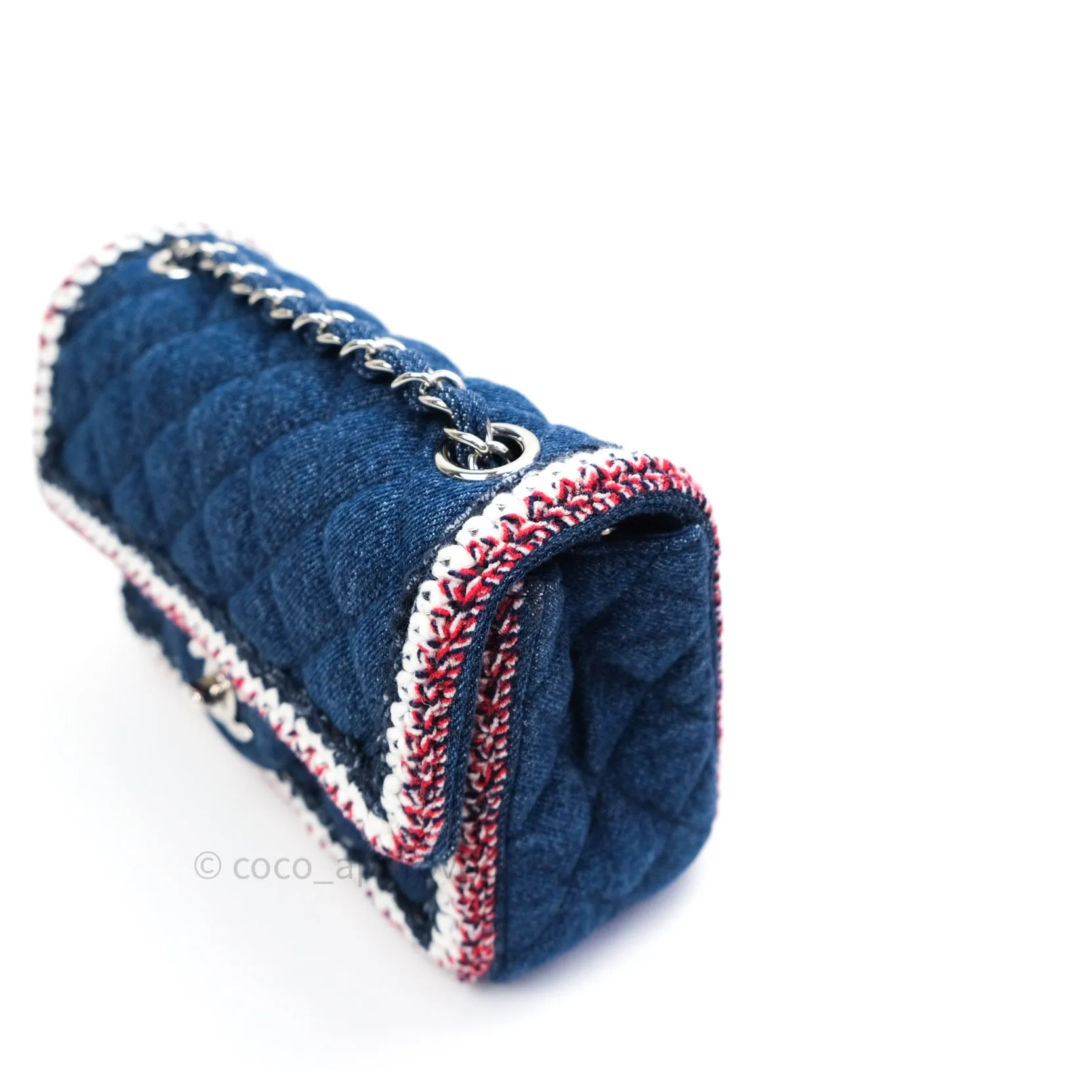 Chanel Quilted Mini Rectangular Denim Braided Classic Flap Bag