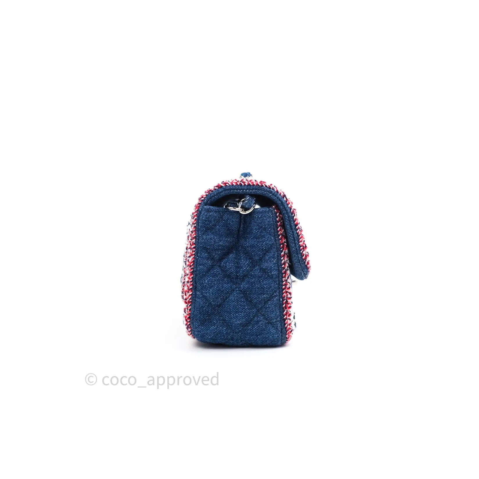 Chanel Quilted Mini Rectangular Denim Braided Classic Flap Bag
