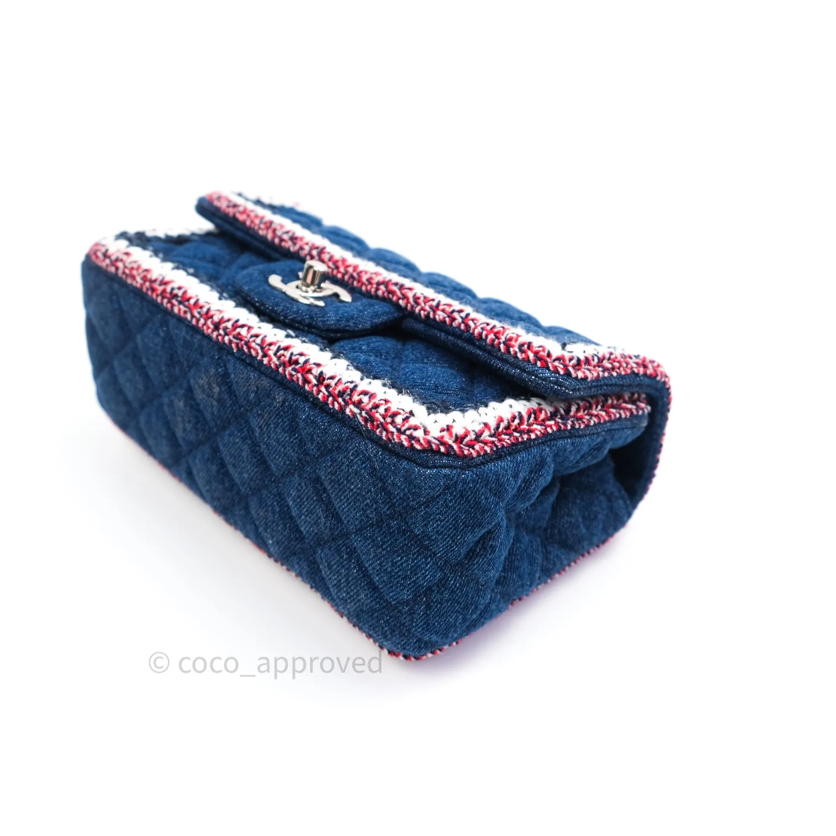 Chanel Quilted Mini Rectangular Denim Braided Classic Flap Bag