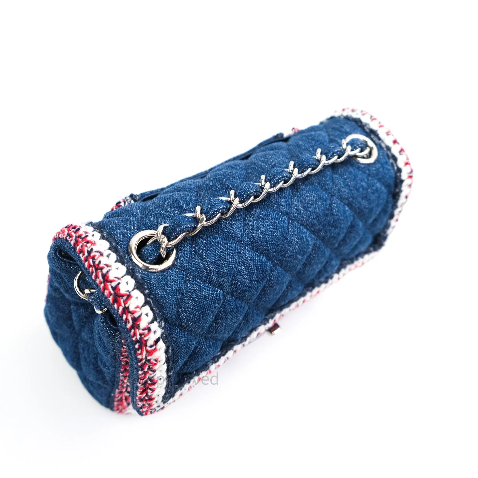 Chanel Quilted Mini Rectangular Denim Braided Classic Flap Bag