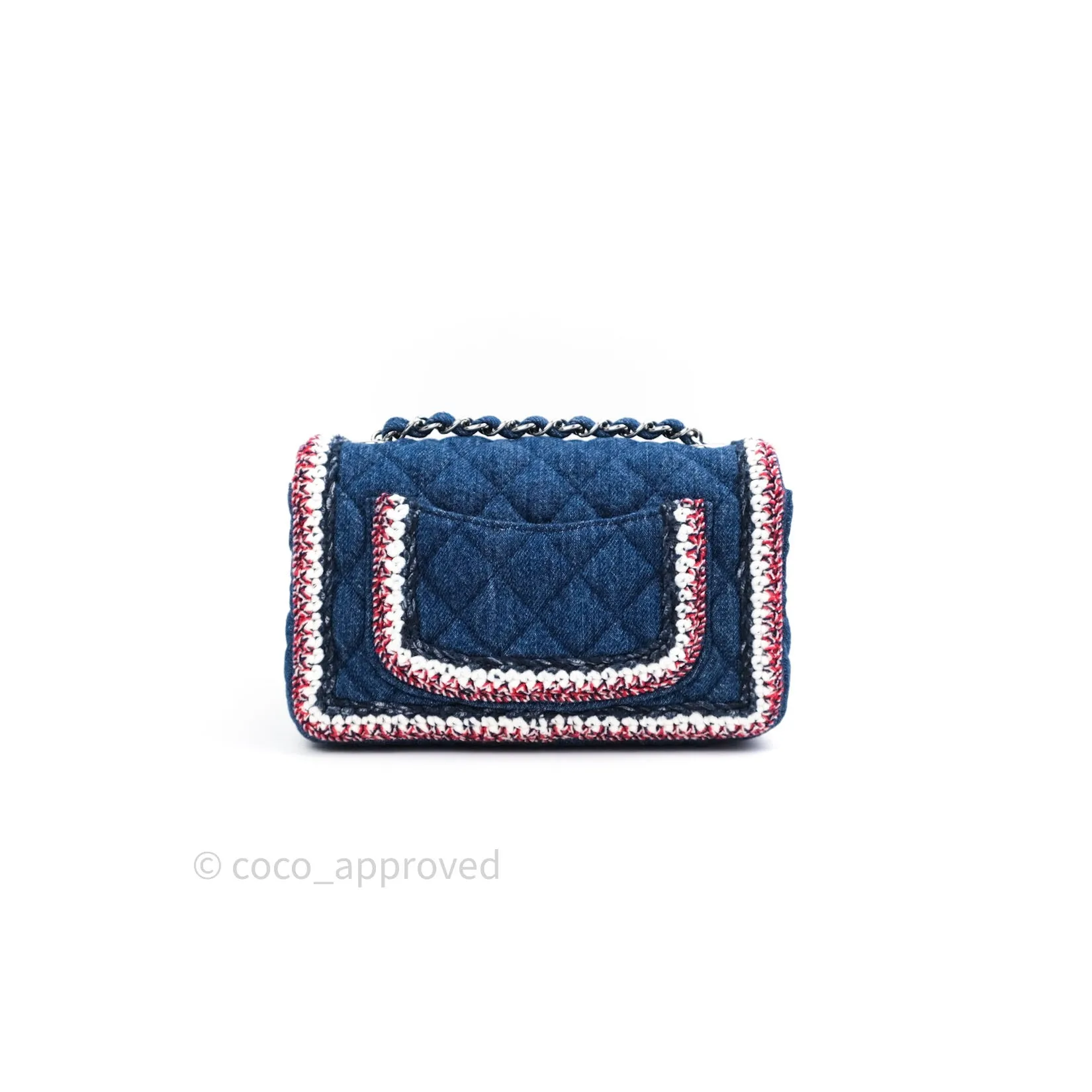 Chanel Quilted Mini Rectangular Denim Braided Classic Flap Bag
