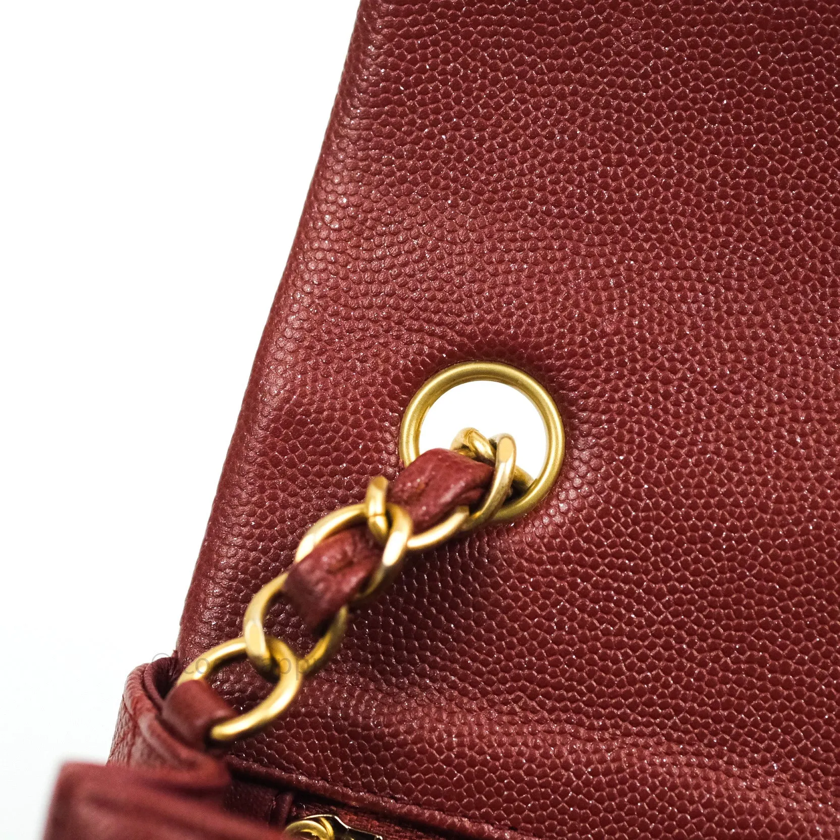 Chanel Quilted Mini Rectangular Iridescent Burgundy Gold Hardware