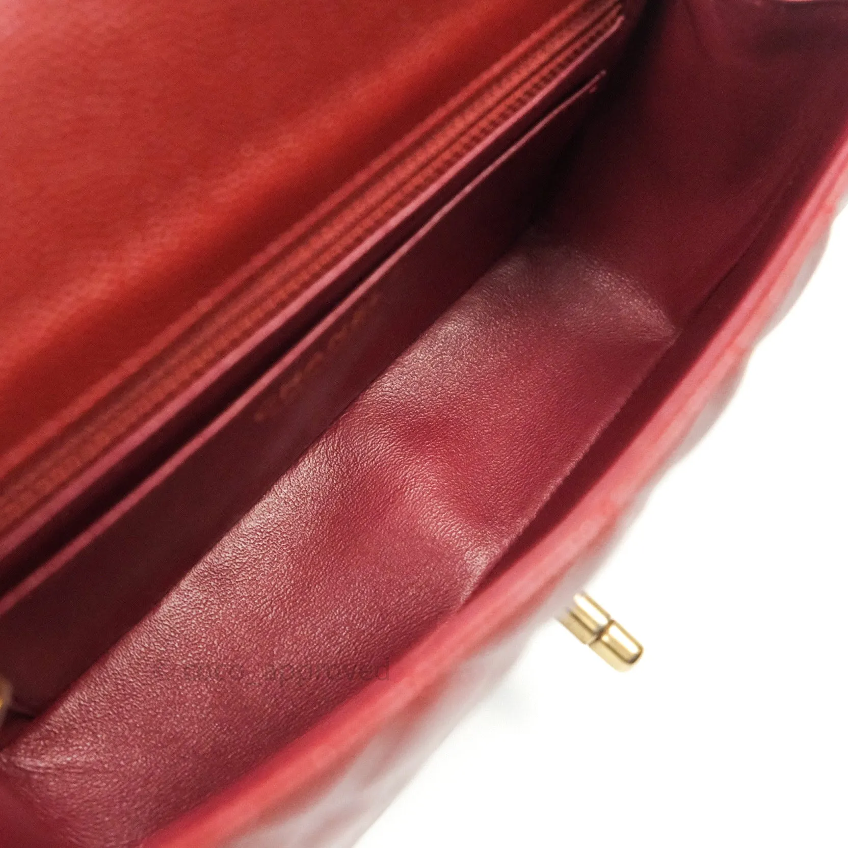 Chanel Quilted Mini Rectangular Iridescent Burgundy Gold Hardware