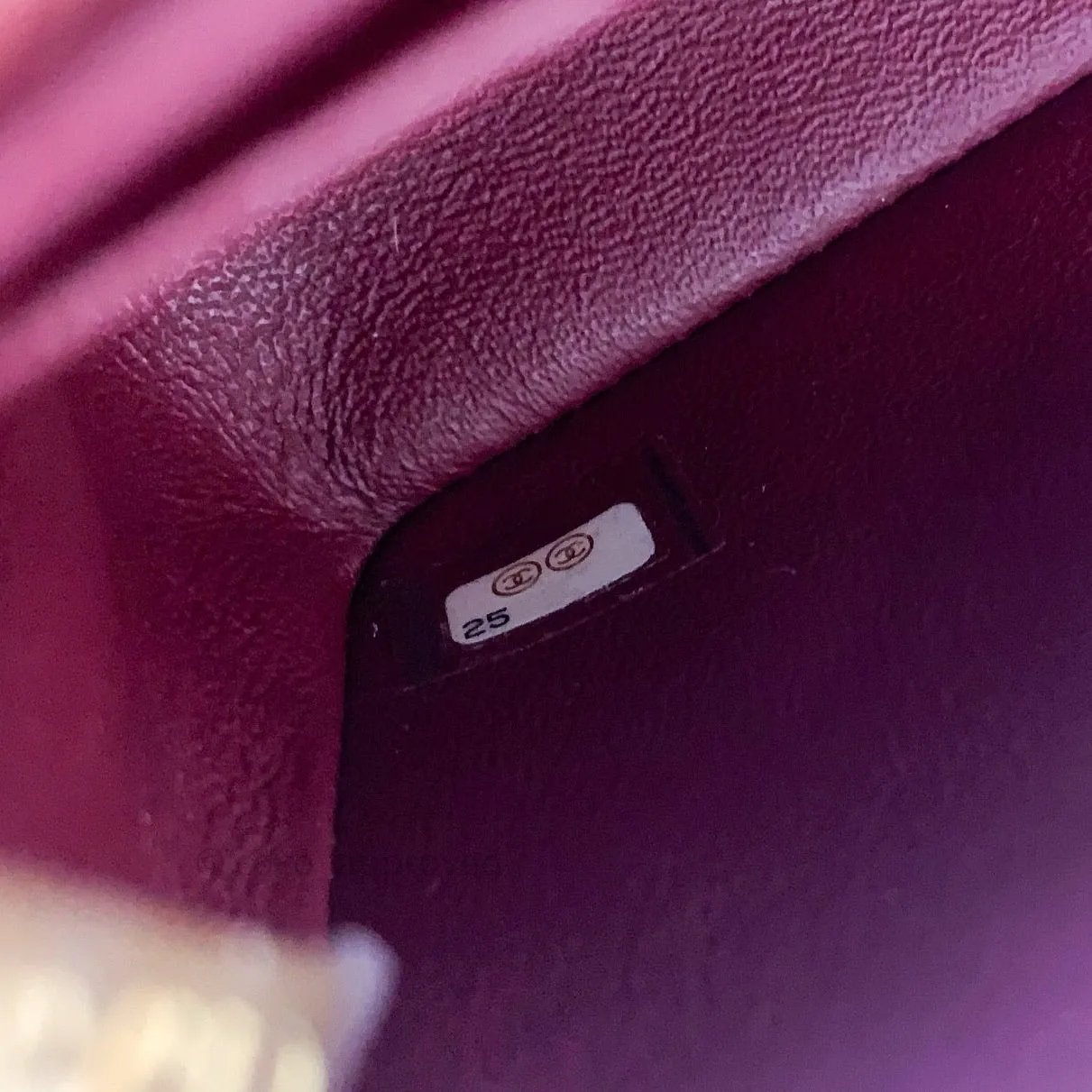 Chanel Quilted Mini Rectangular Iridescent Burgundy Gold Hardware