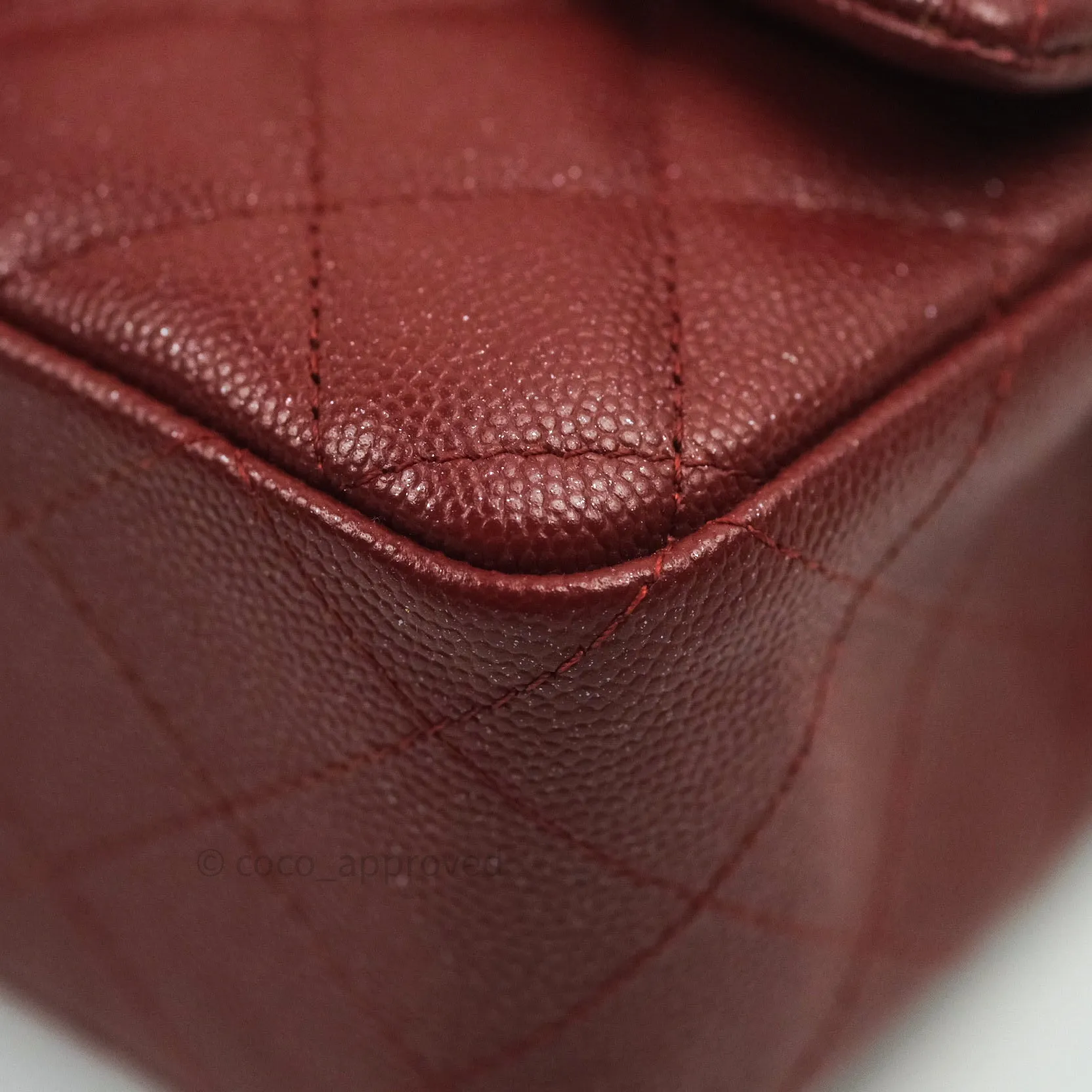 Chanel Quilted Mini Rectangular Iridescent Burgundy Gold Hardware