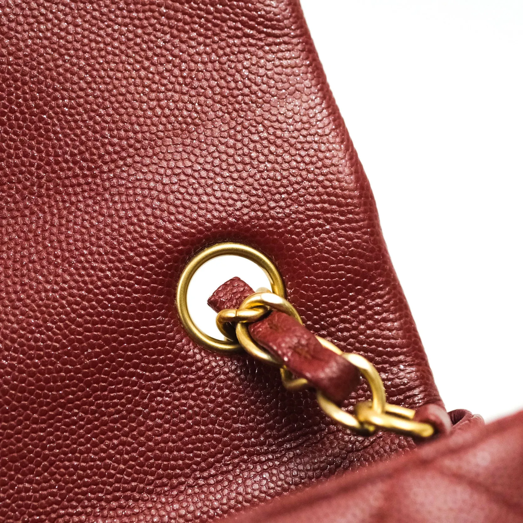 Chanel Quilted Mini Rectangular Iridescent Burgundy Gold Hardware