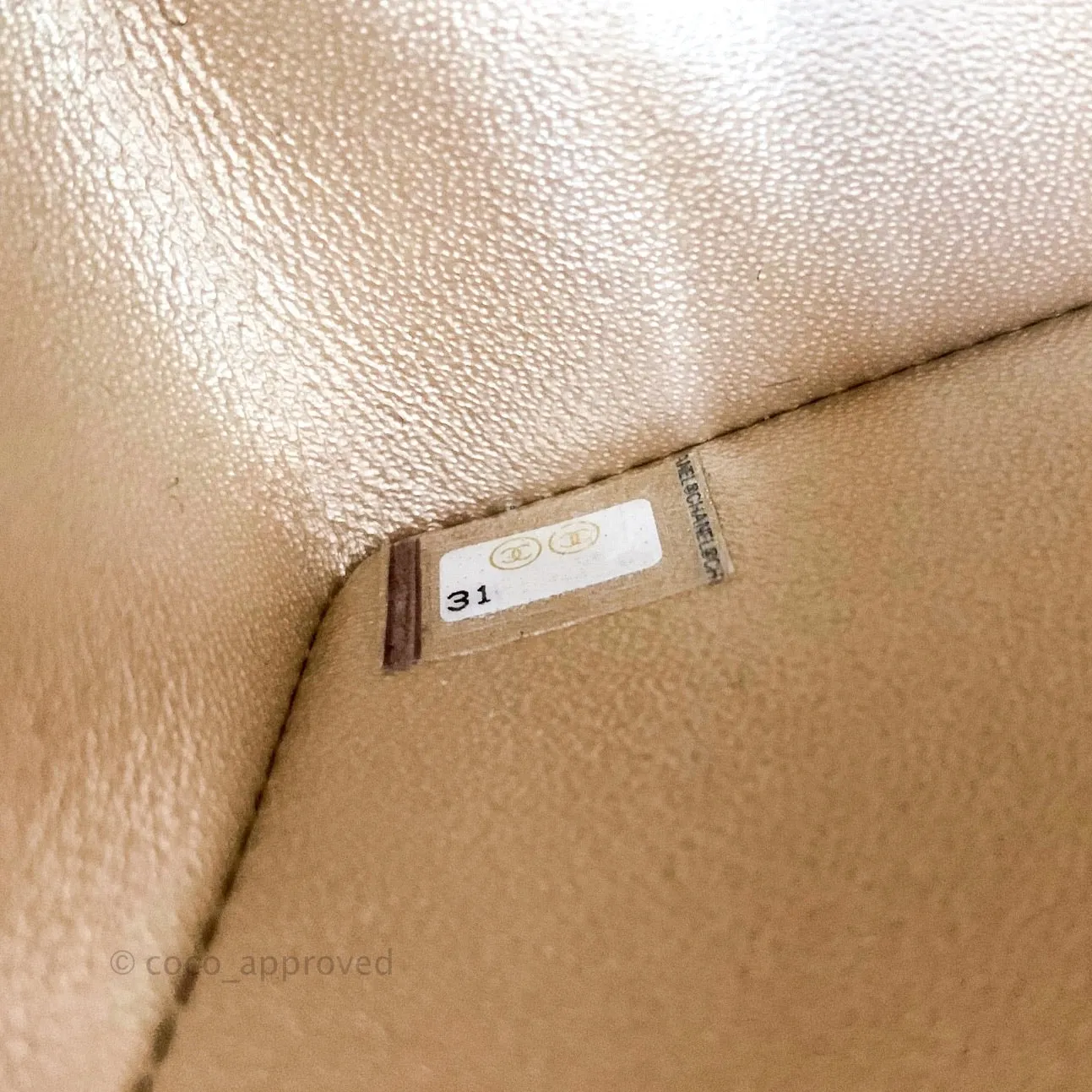 Chanel Quilted Mini Rectangular Iridescent Gold Lambskin Gold Hardware
