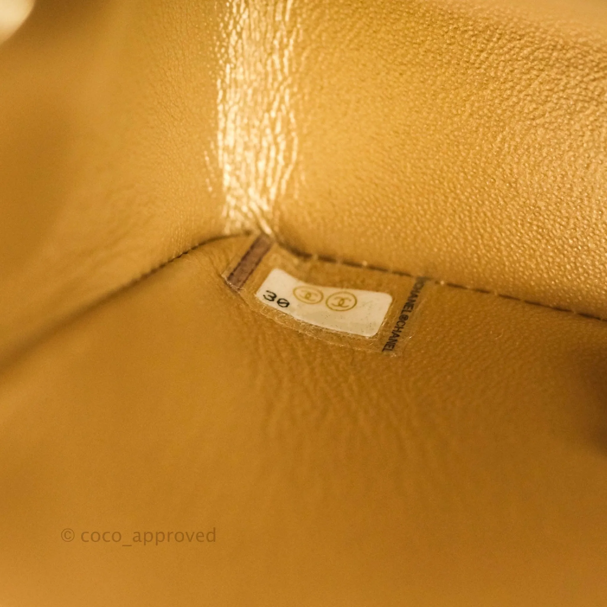 Chanel Quilted Mini Rectangular Iridescent Gold Lambskin Gold Hardware