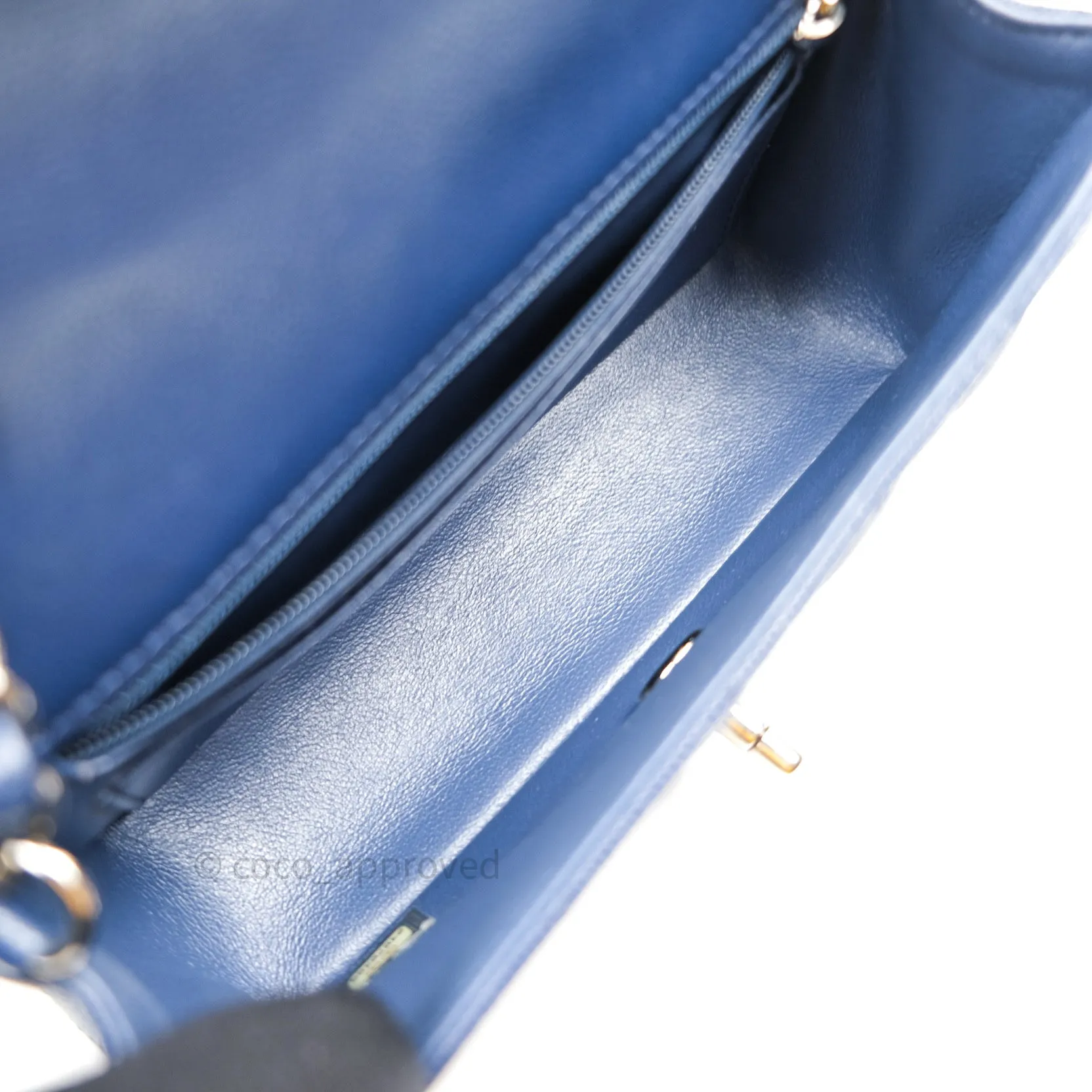Chanel Quilted Mini Rectangular Navy Caviar Silver Hardware