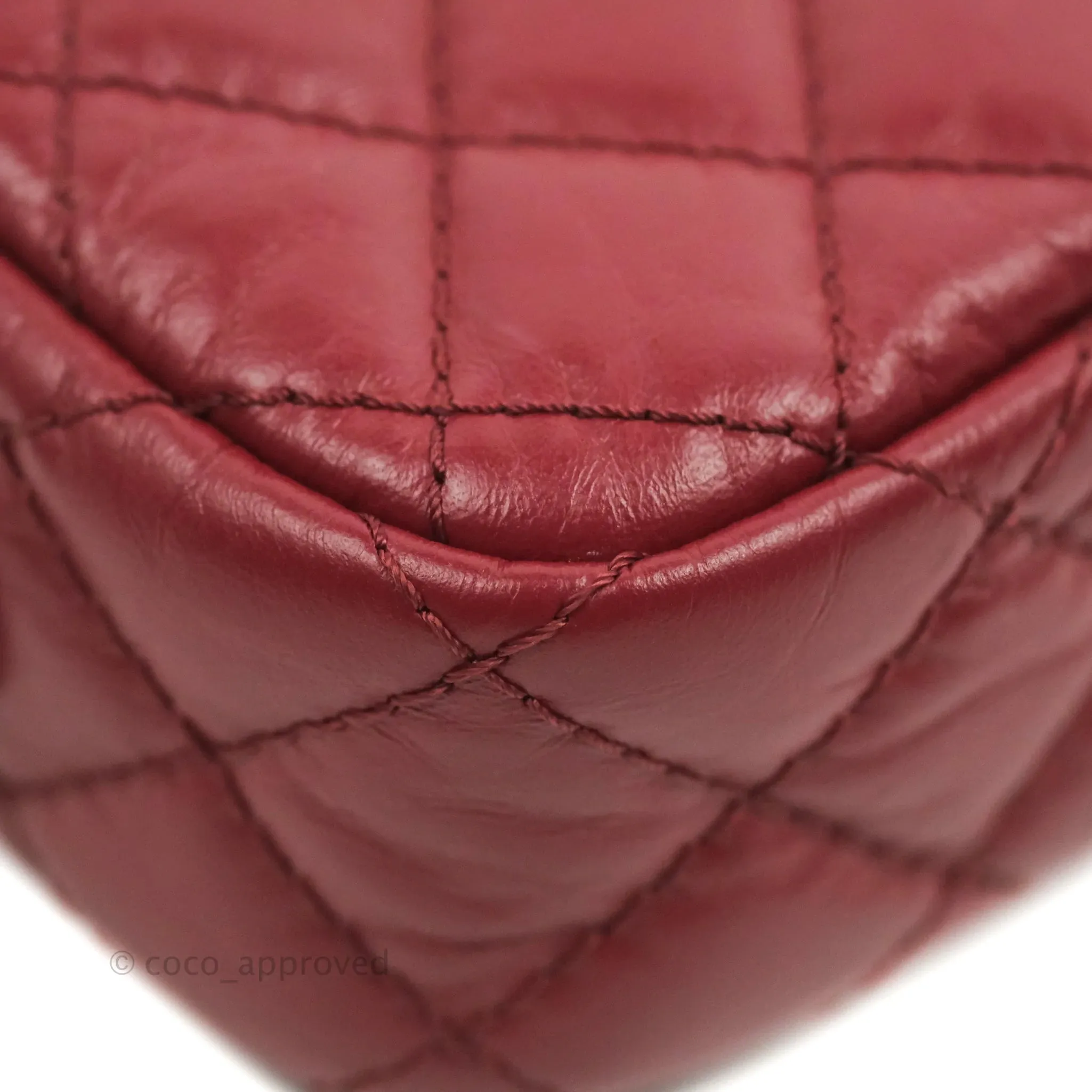 Chanel Quilted Mini Reissue Camera Case Red Aged Calfskin