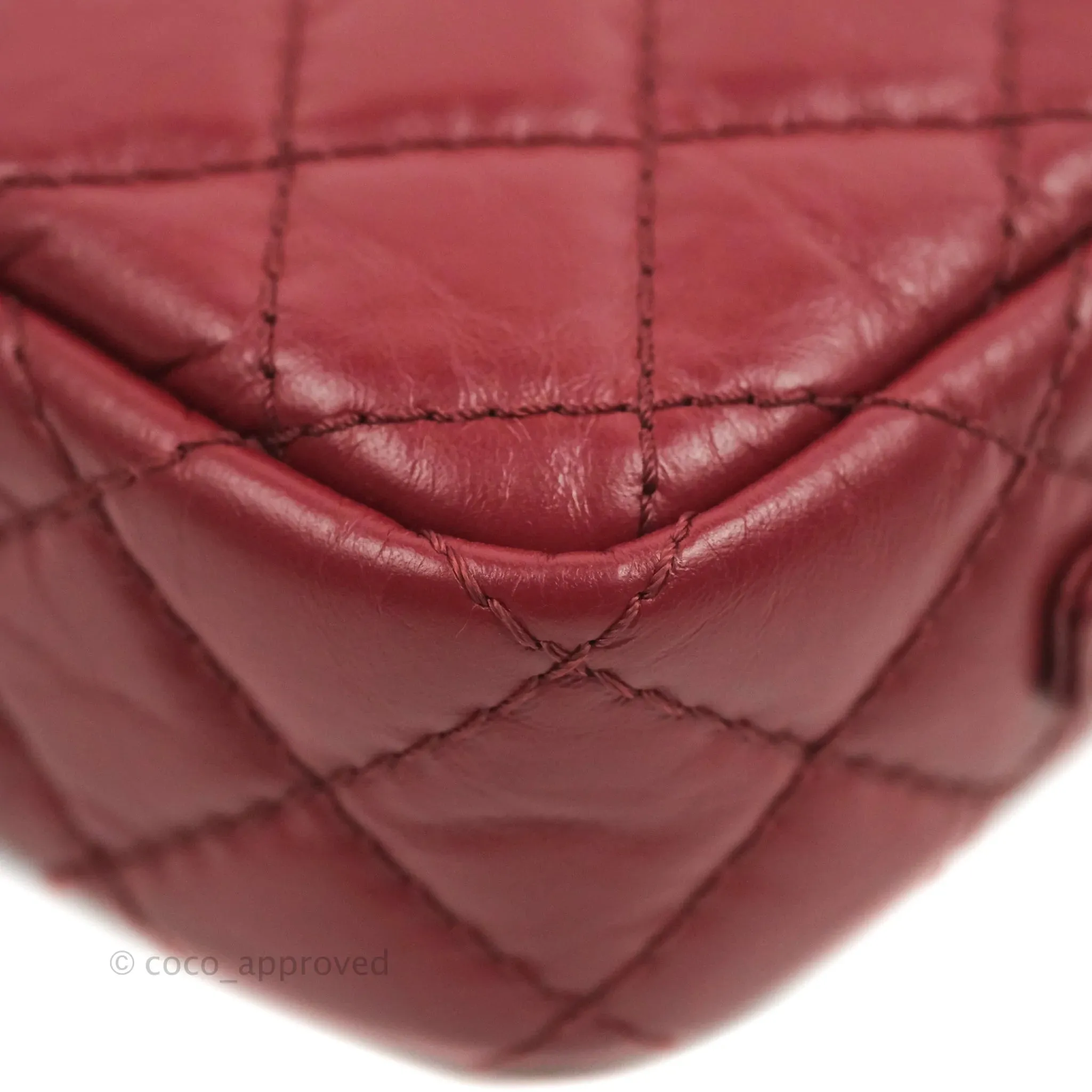 Chanel Quilted Mini Reissue Camera Case Red Aged Calfskin