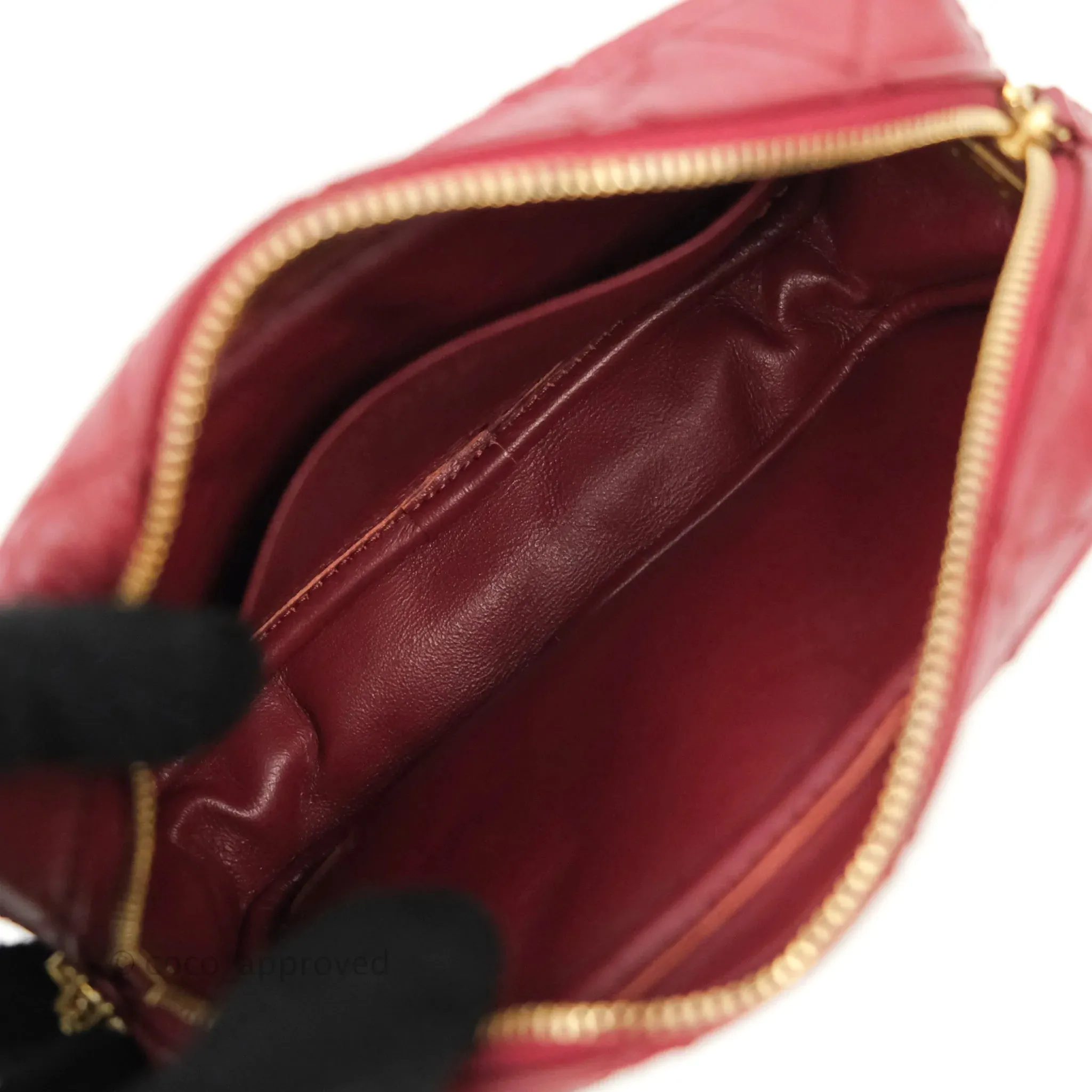Chanel Quilted Mini Reissue Camera Case Red Aged Calfskin