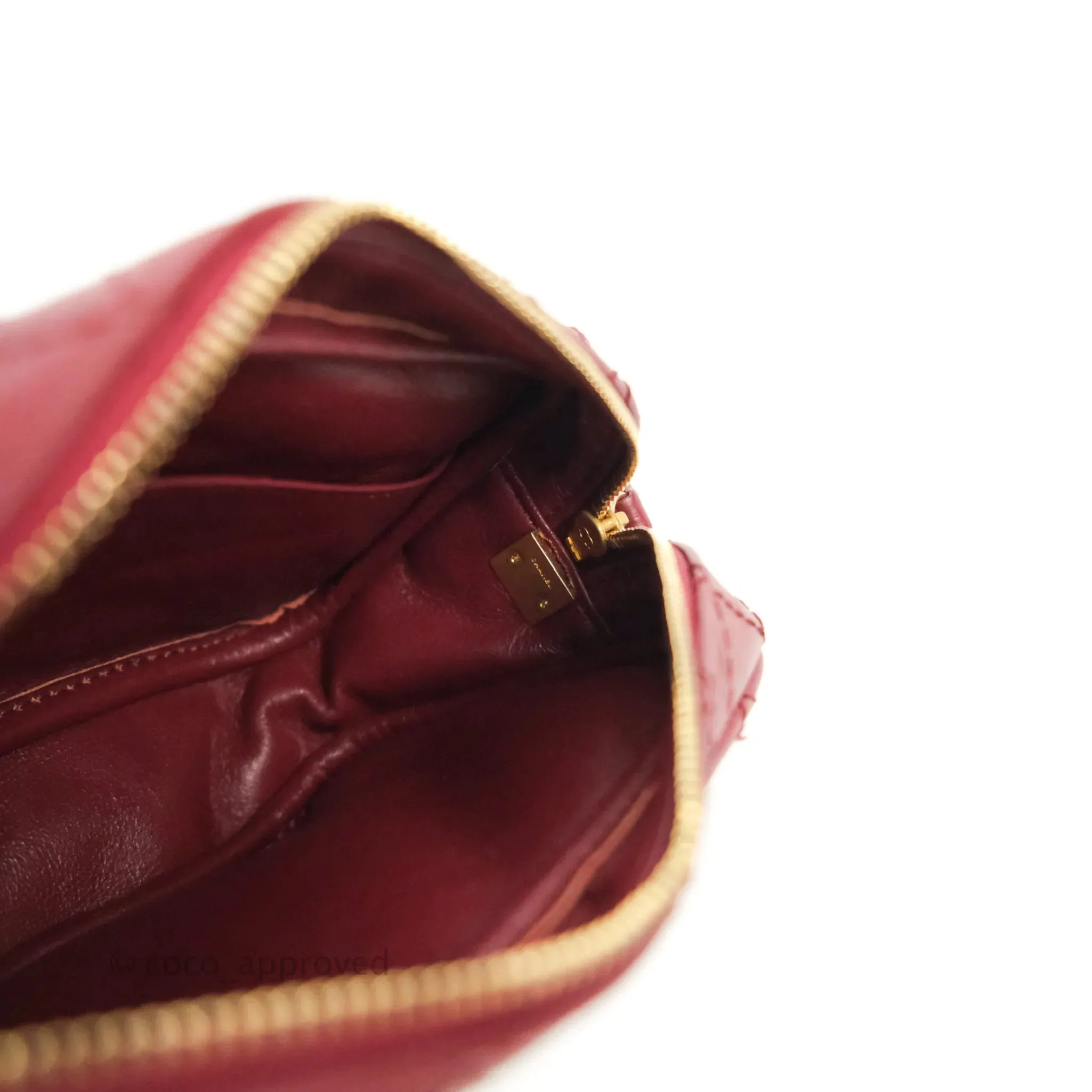 Chanel Quilted Mini Reissue Camera Case Red Aged Calfskin