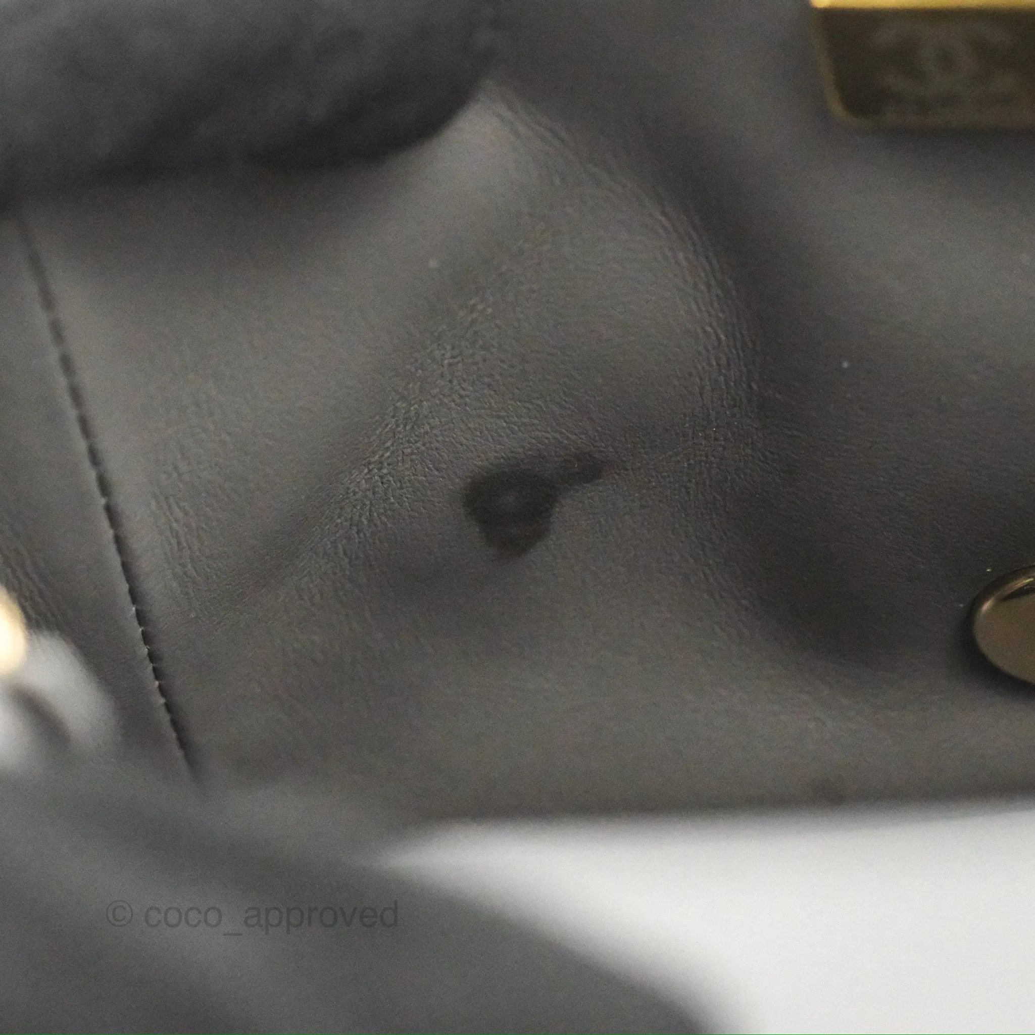 Chanel Quilted Mini Square Grey Lambskin Gold Hardware