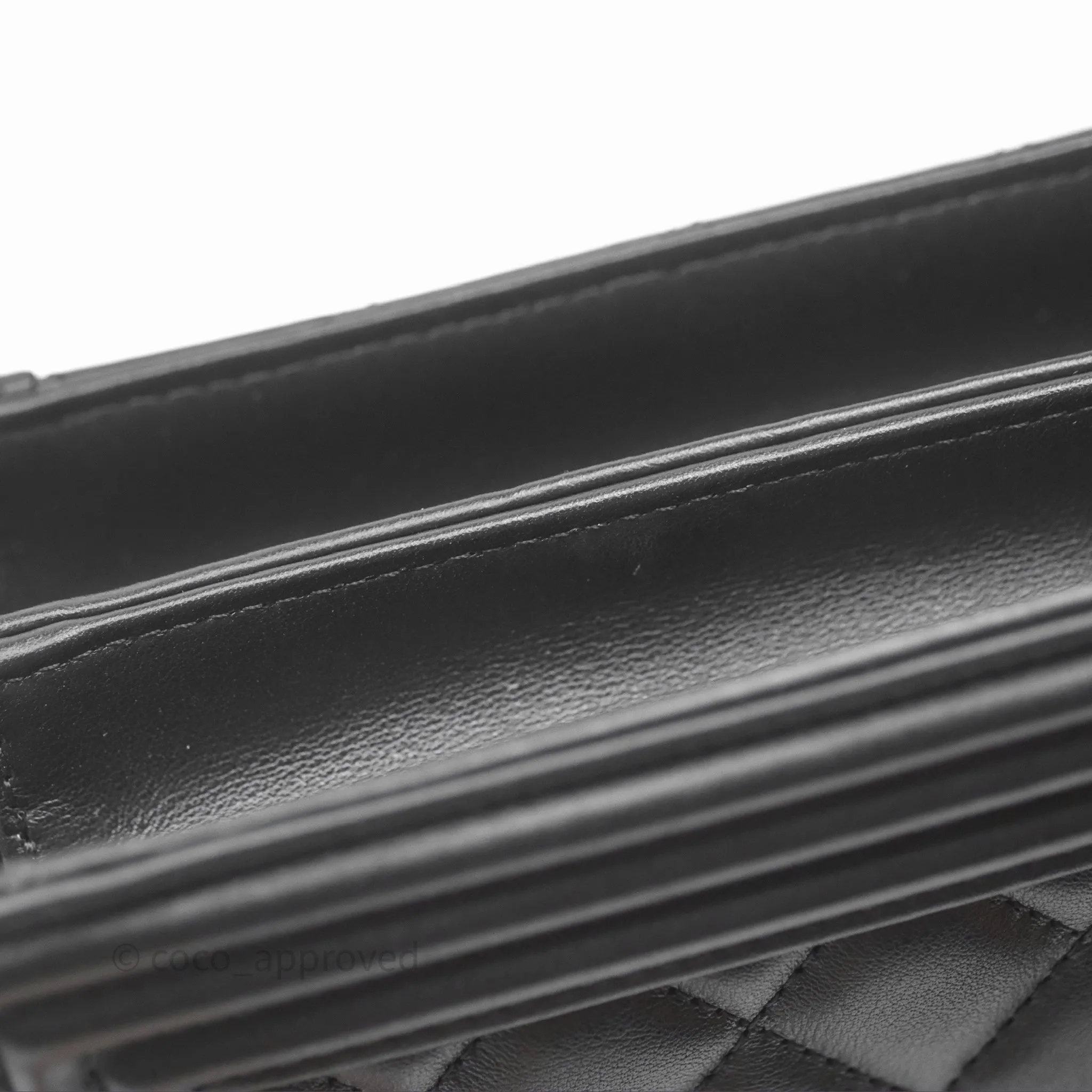 Chanel Quilted North South Boy Flap Black Calfskin Ruthenium Hardware