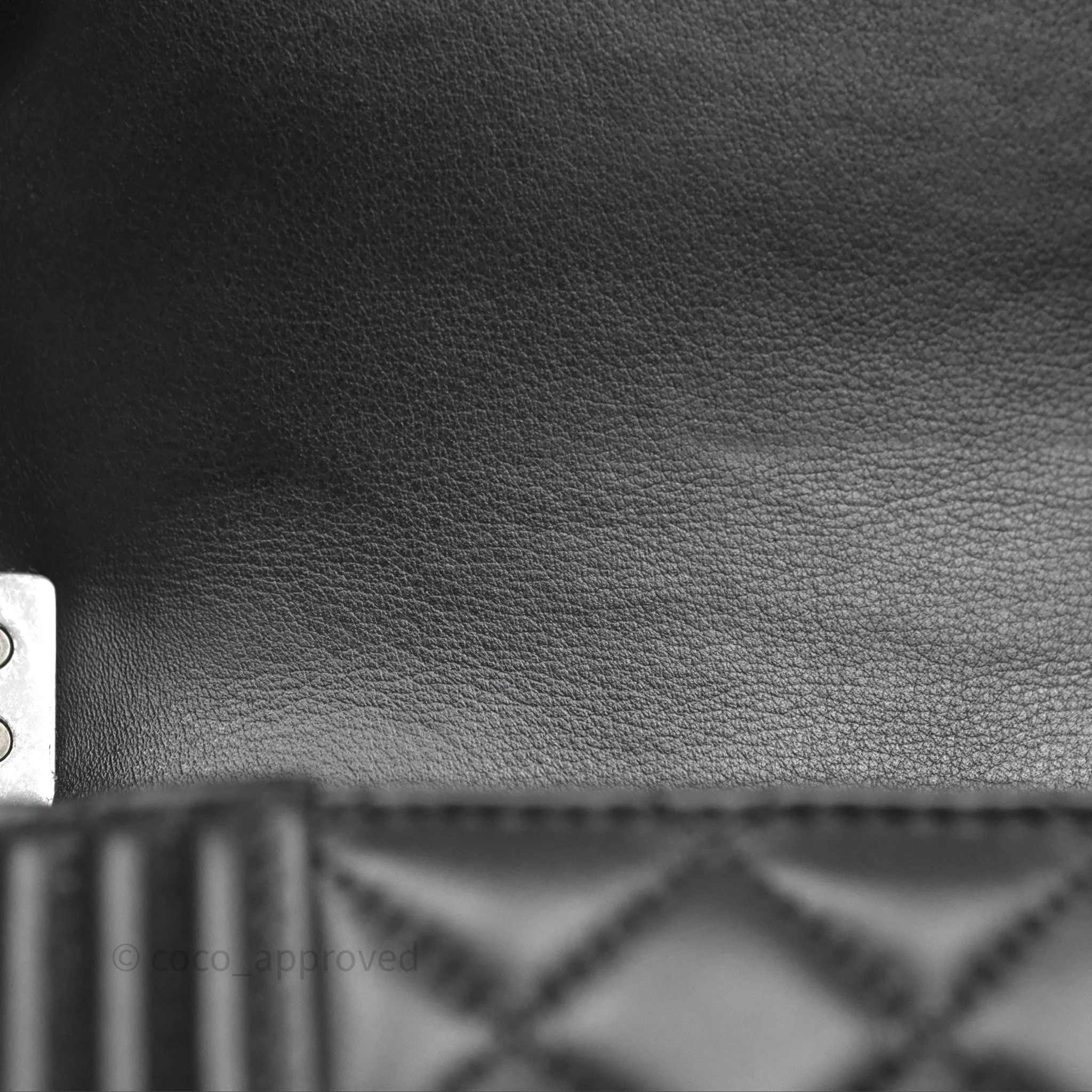 Chanel Quilted North South Boy Flap Black Calfskin Ruthenium Hardware