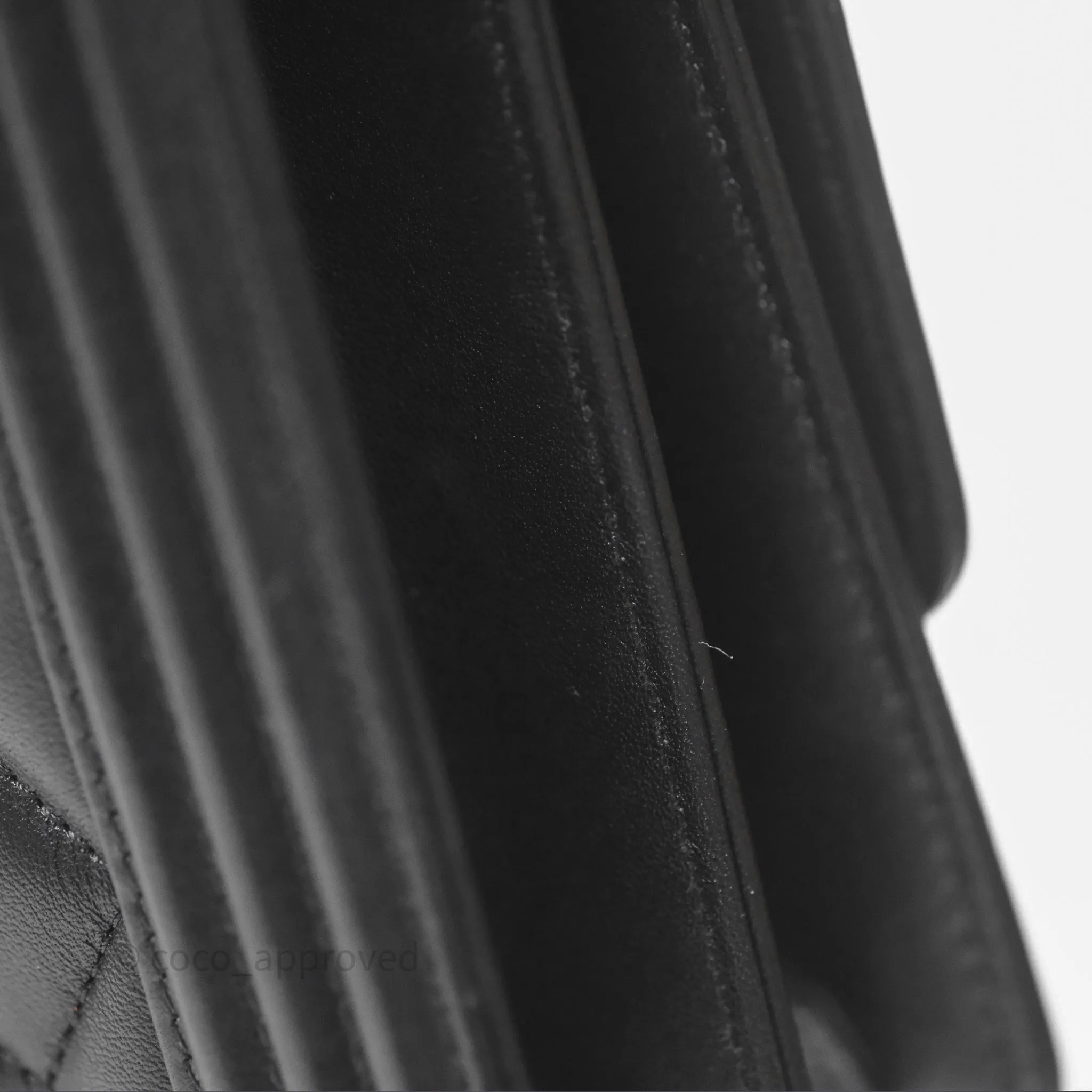 Chanel Quilted North South Boy Flap Black Calfskin Ruthenium Hardware