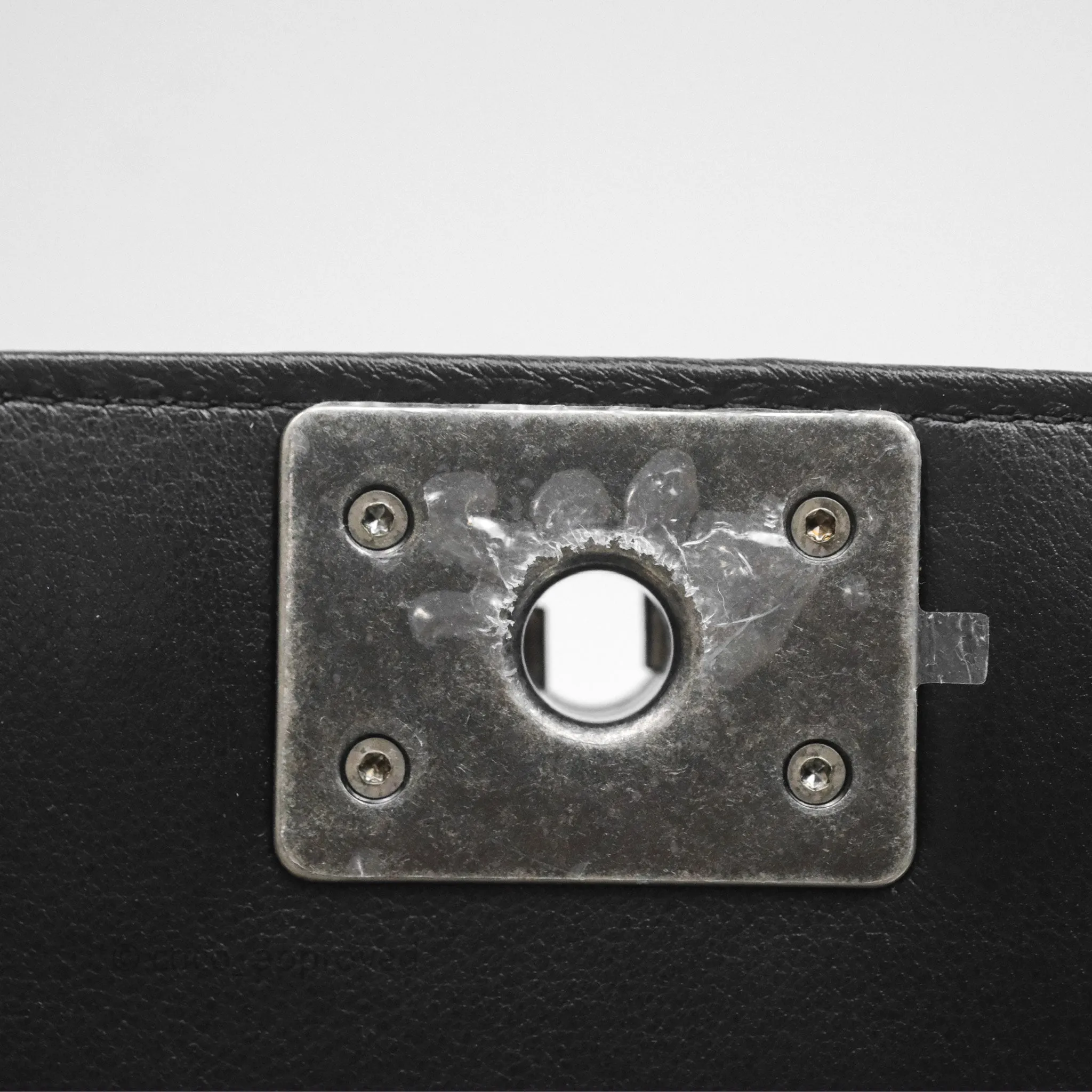 Chanel Quilted North South Boy Flap Black Calfskin Ruthenium Hardware
