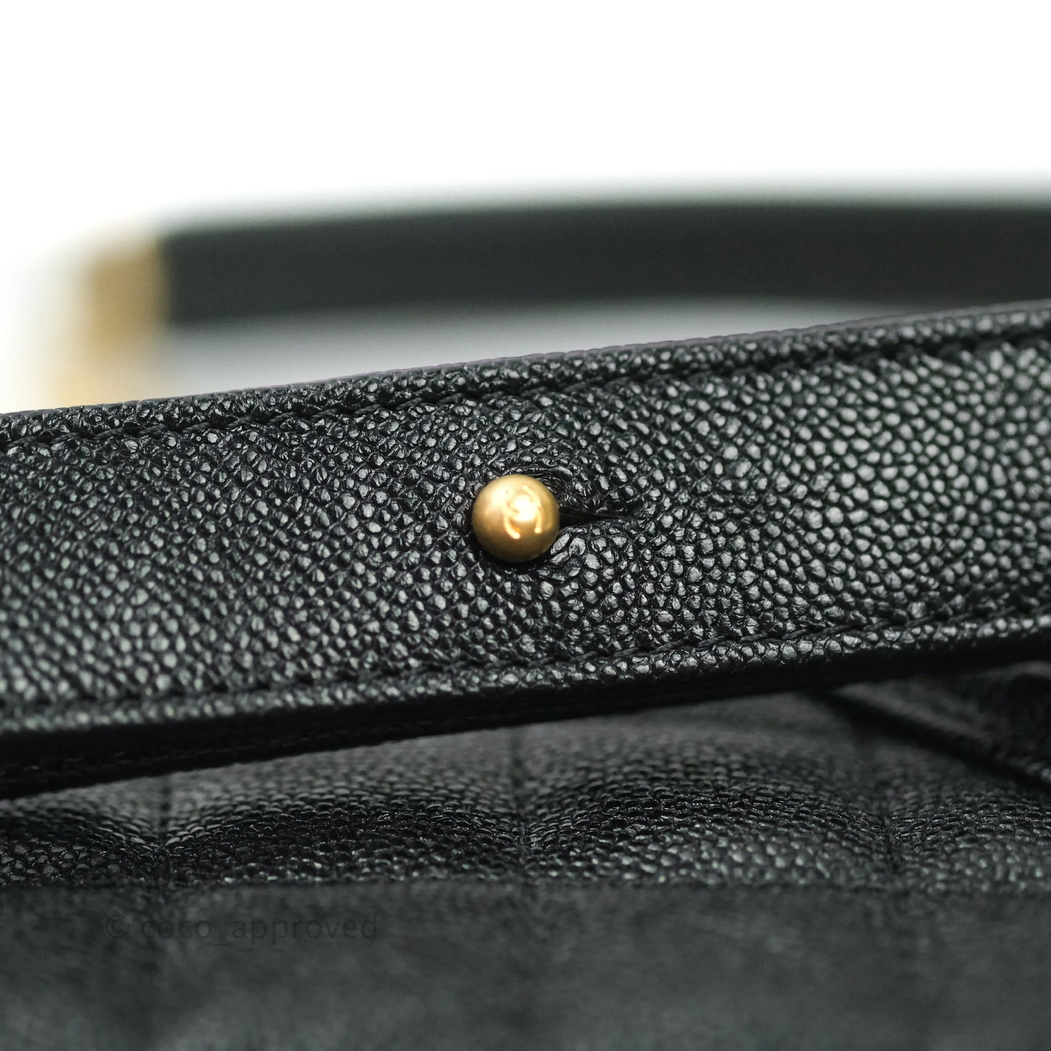 Chanel Quilted North South Boy Flap Black Caviar Gold Hardware