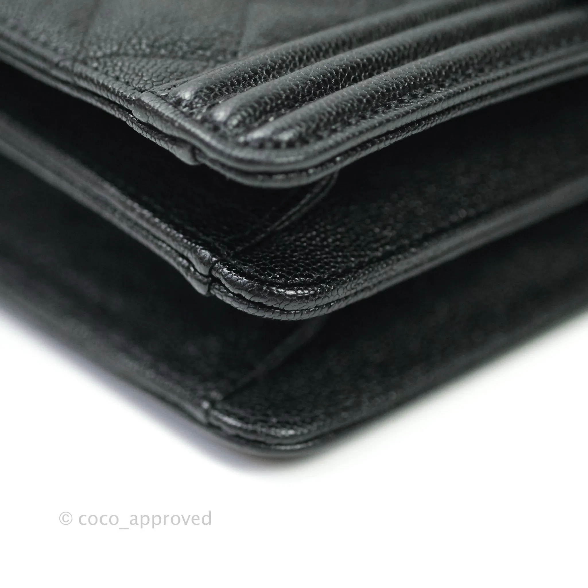 Chanel Quilted North South Boy Flap Black Caviar Gold Hardware