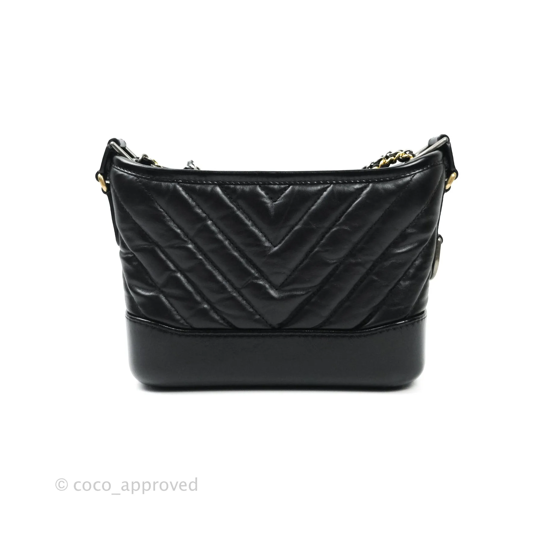 Chanel Quilted Small Aged Calfskin Black Gabrielle Hobo Mixed Hardware