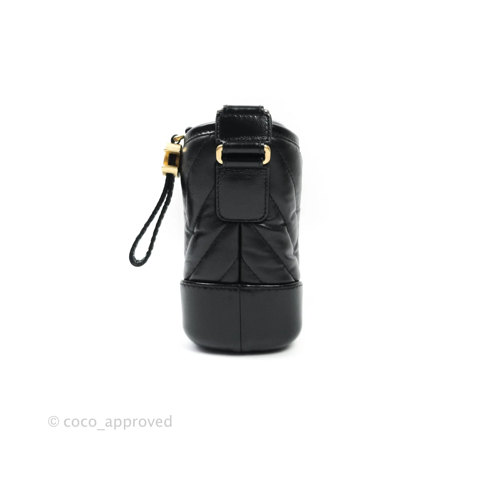Chanel Quilted Small Aged Calfskin Black Gabrielle Hobo Mixed Hardware