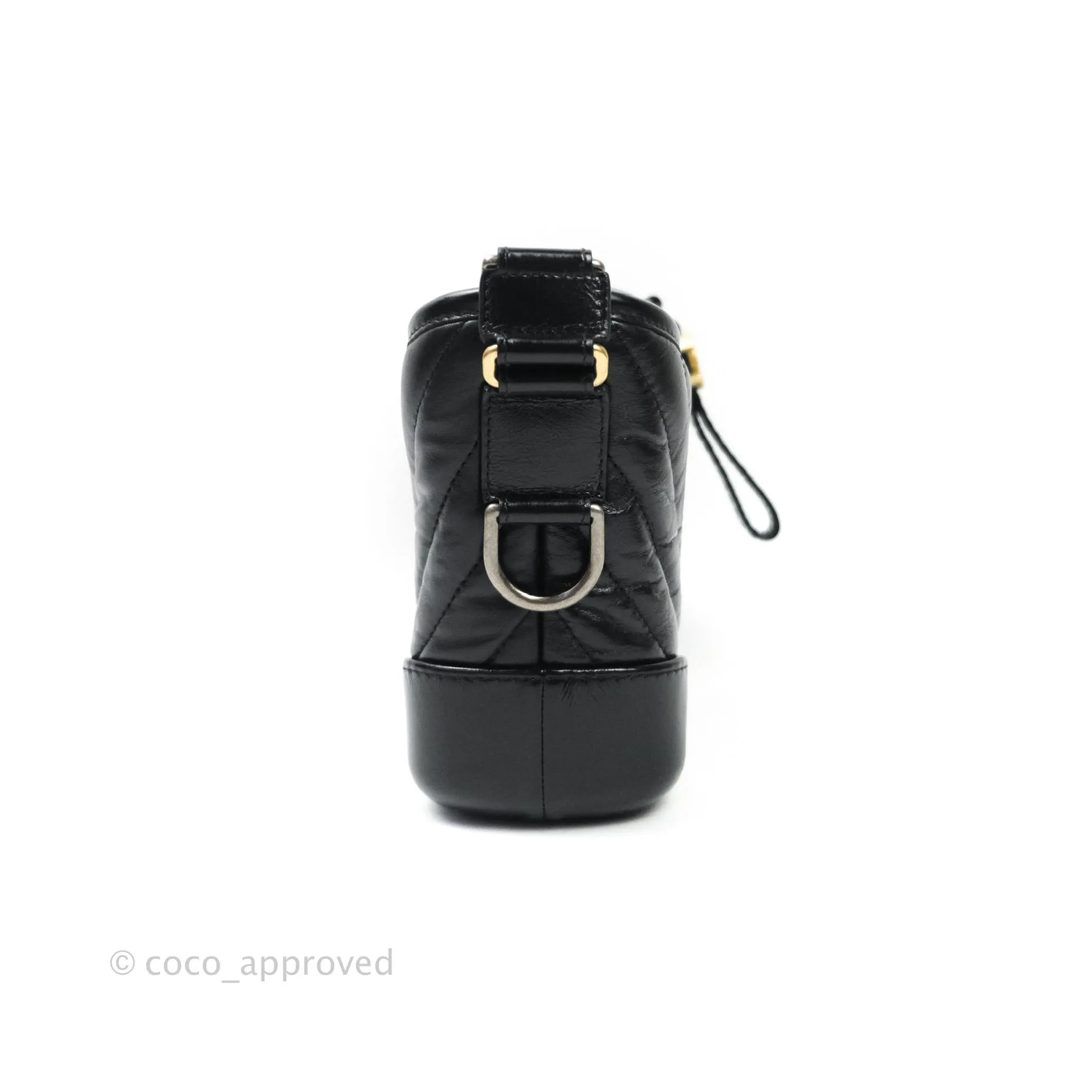 Chanel Quilted Small Aged Calfskin Black Gabrielle Hobo Mixed Hardware