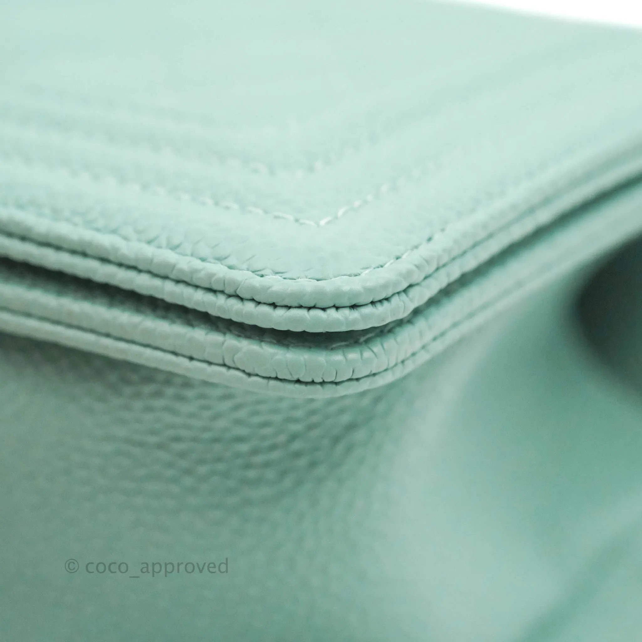Chanel Quilted Small Boy Light Tiffany Blue Caviar Gold Hardware