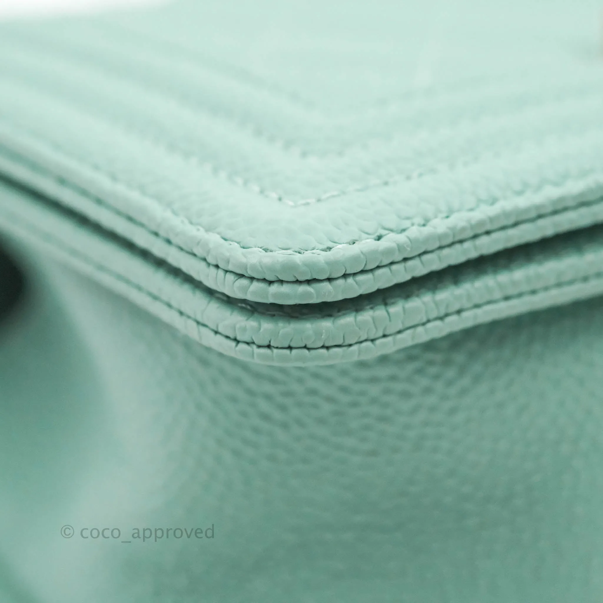 Chanel Quilted Small Boy Light Tiffany Blue Caviar Gold Hardware