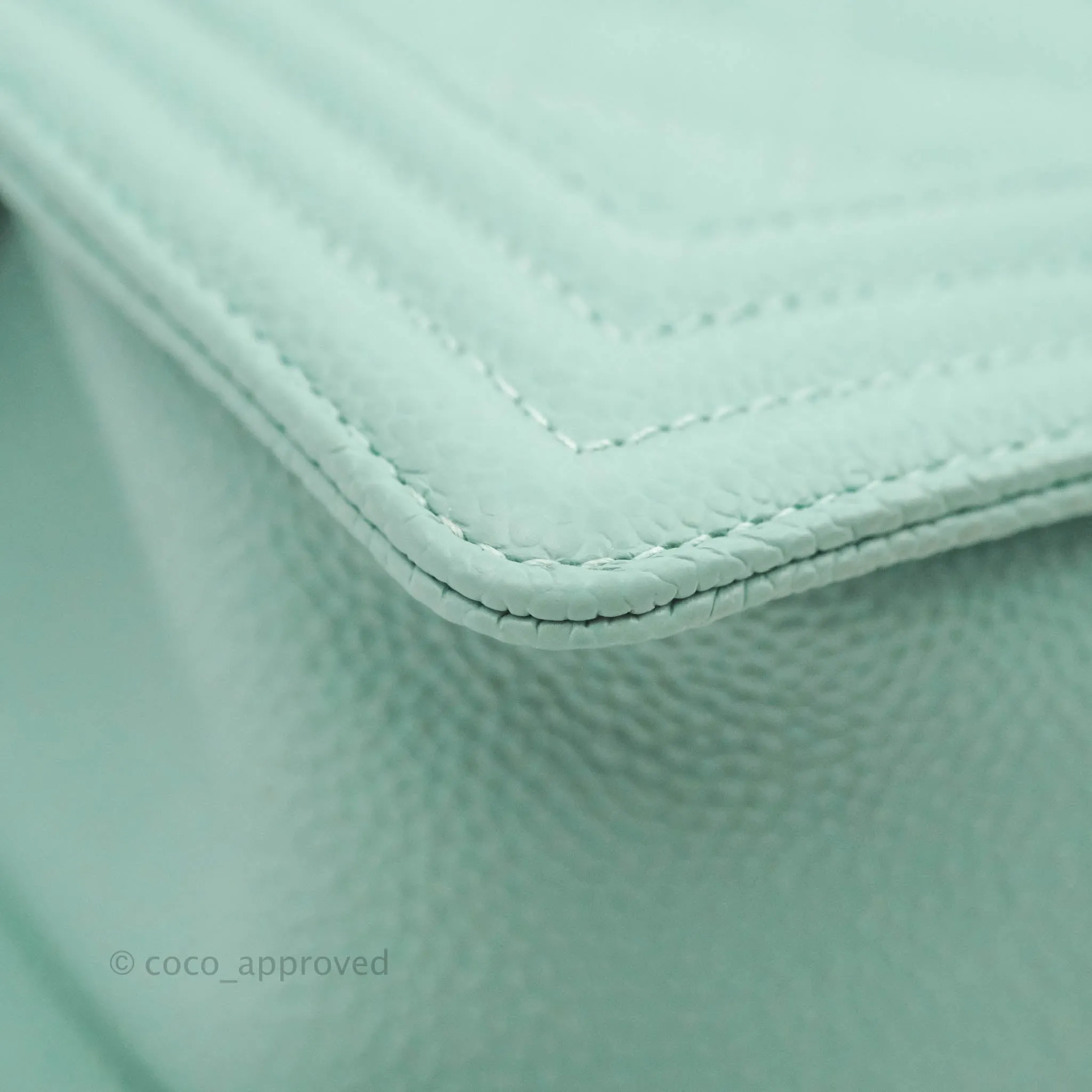 Chanel Quilted Small Boy Light Tiffany Blue Caviar Gold Hardware
