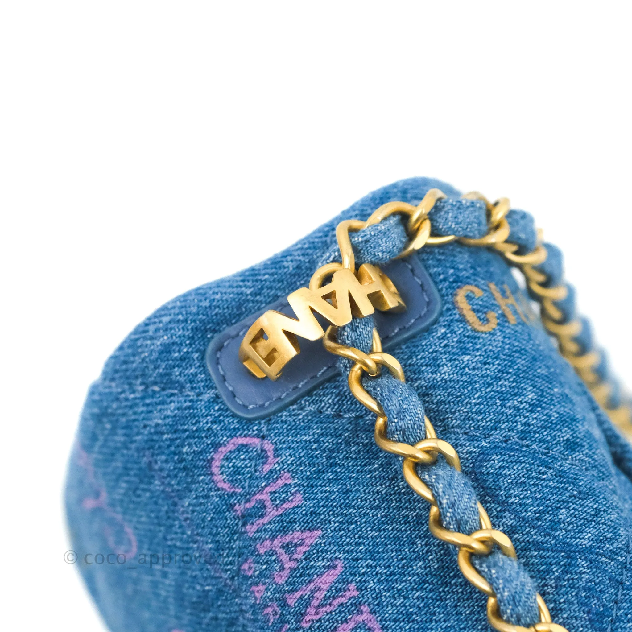 Chanel Quilted Small Denim Mood Flap Blue Multicolor 22P