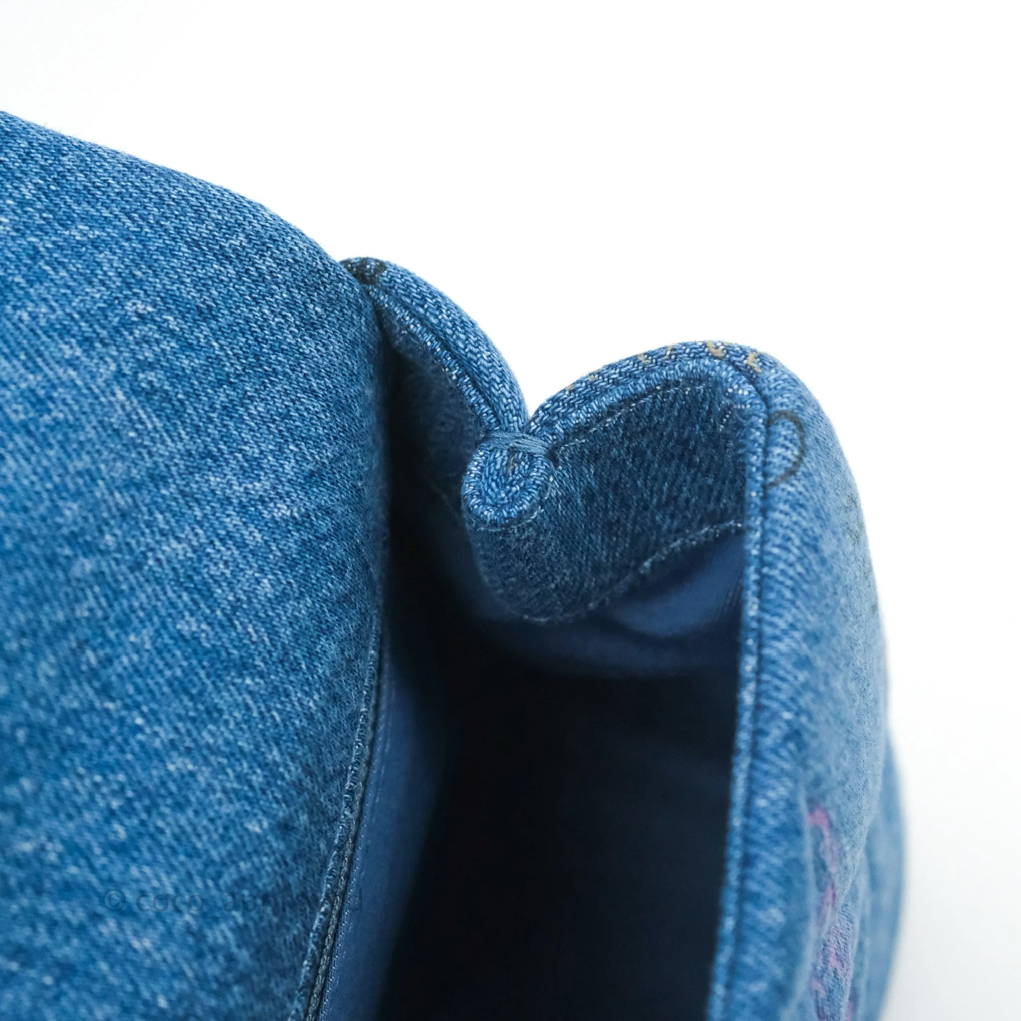 Chanel Quilted Small Denim Mood Flap Blue Multicolor 22P