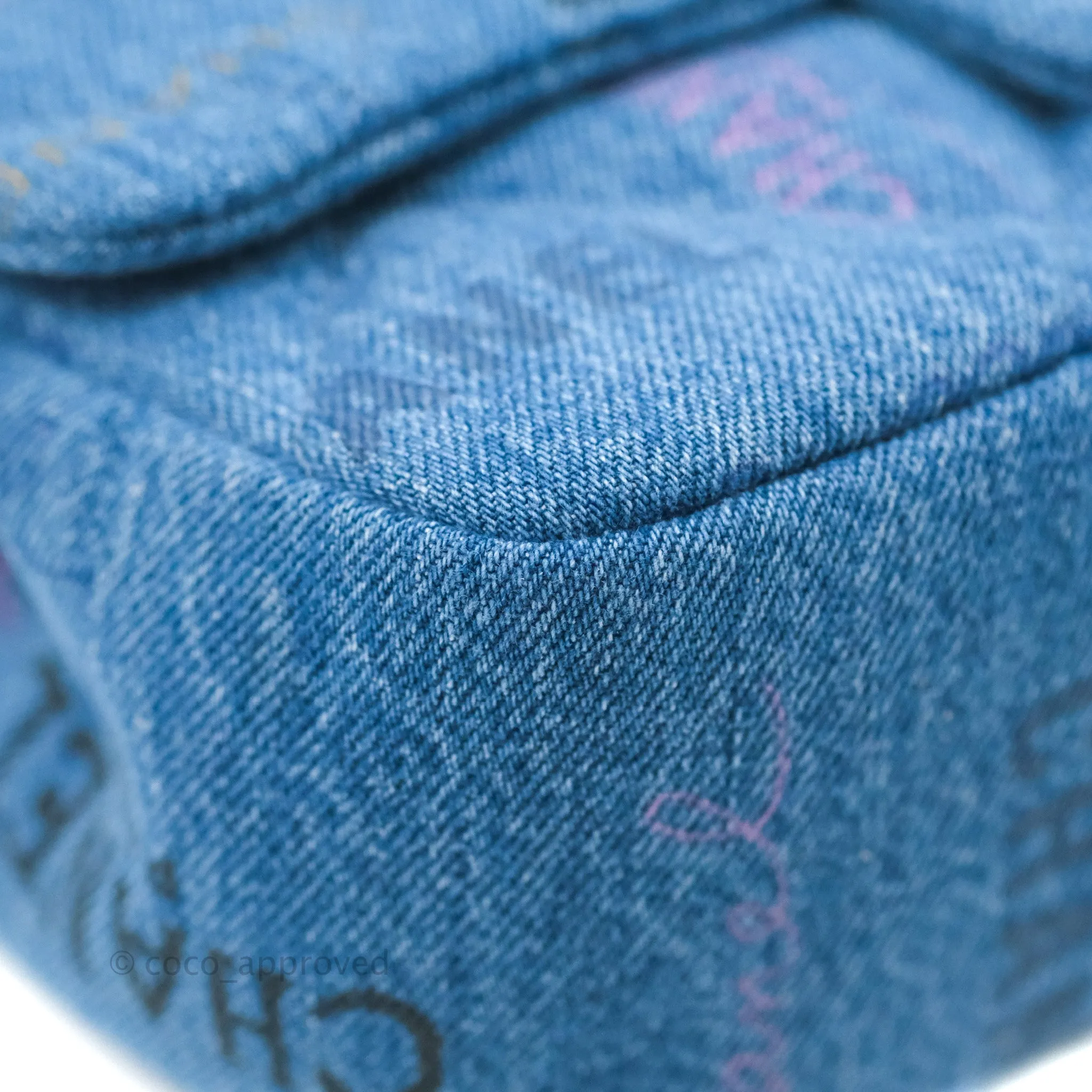 Chanel Quilted Small Denim Mood Flap Blue Multicolor 22P