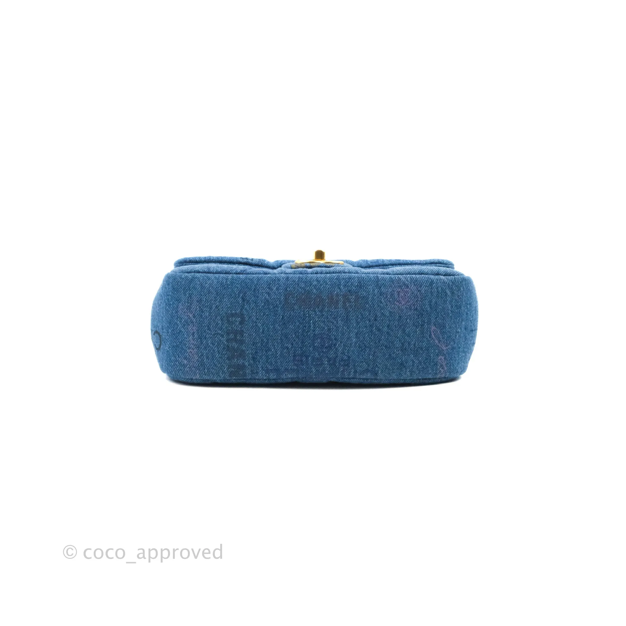 Chanel Quilted Small Denim Mood Flap Blue Multicolor 22P