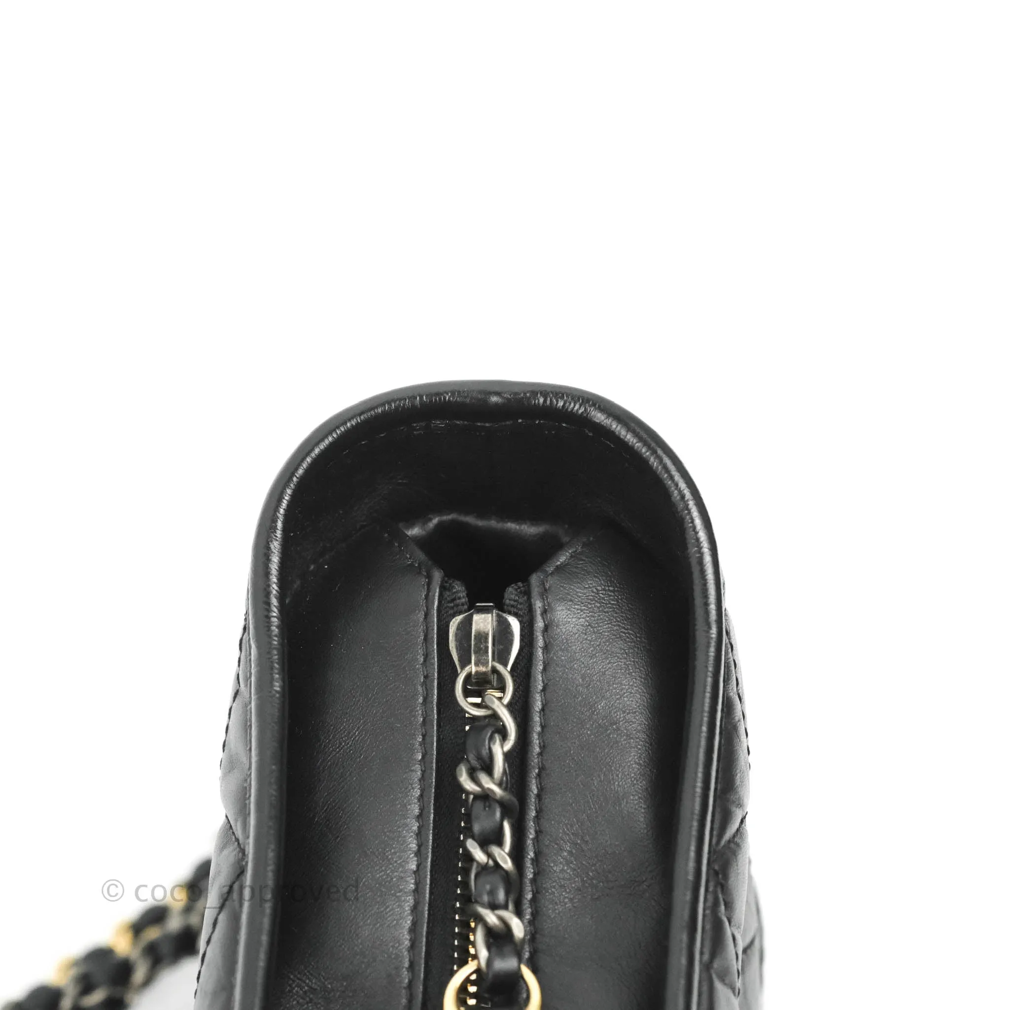 Chanel Quilted Small Gabrielle Hobo Black Aged Calfskin