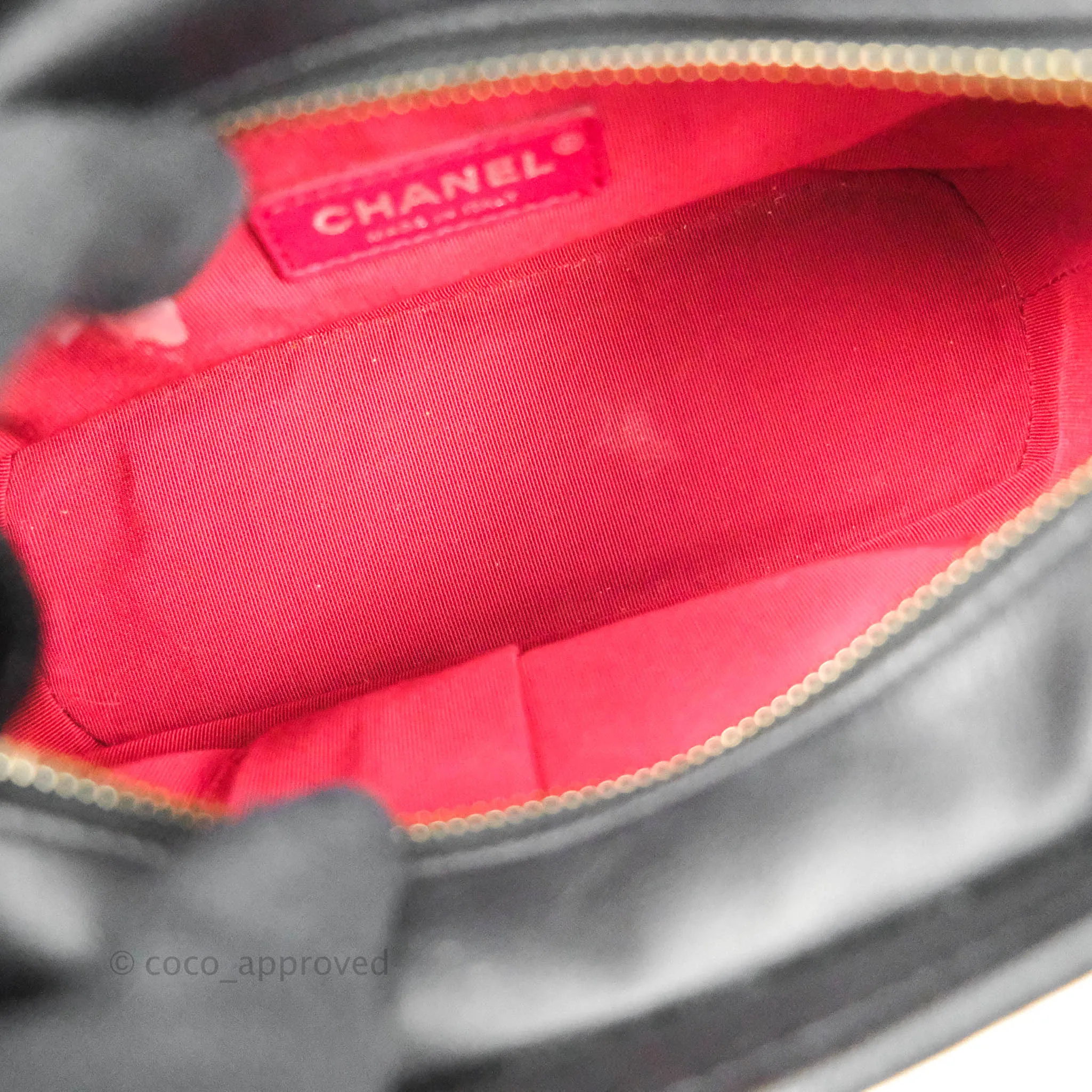 Chanel Quilted Small Gabrielle Hobo Black Aged Calfskin