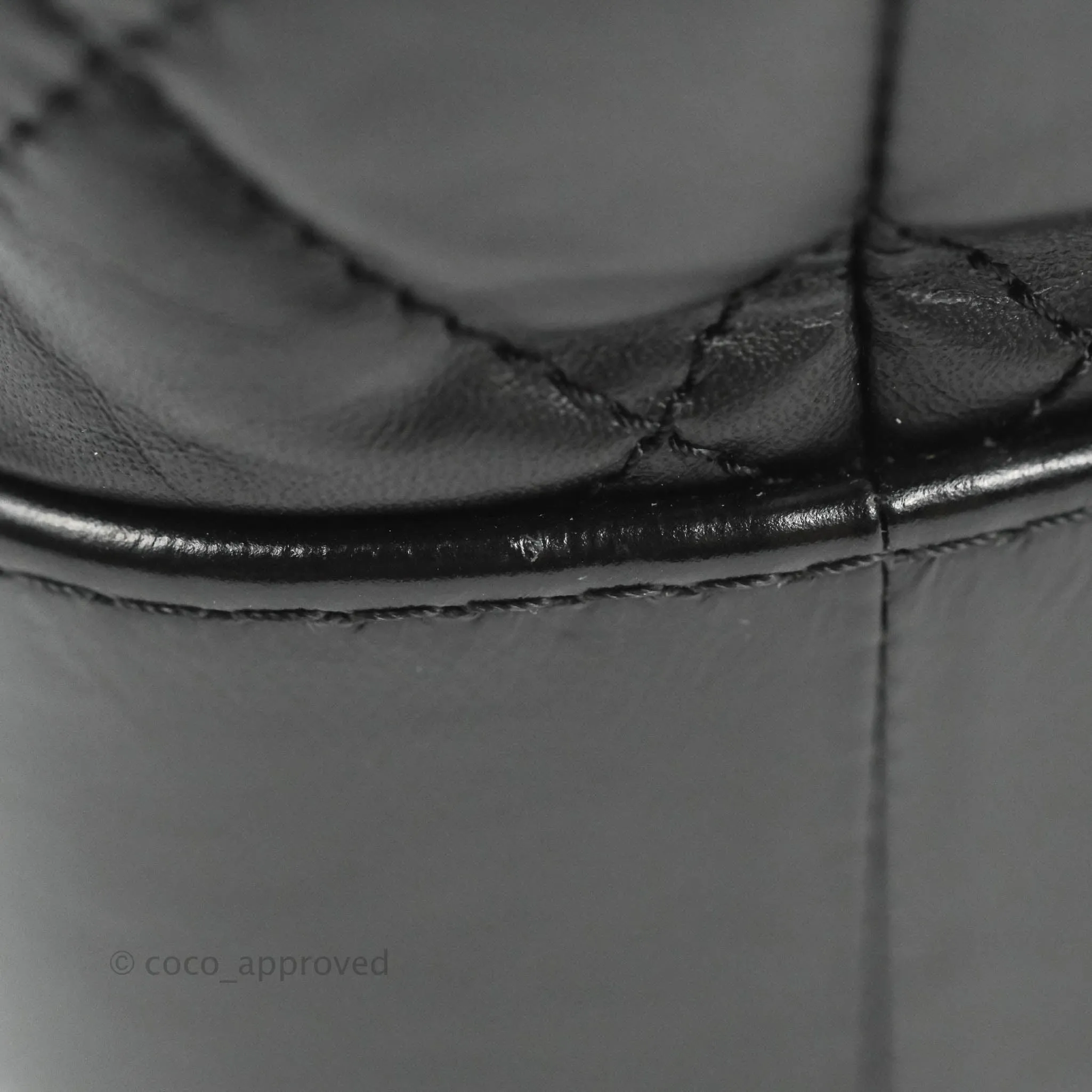 Chanel Quilted Small Gabrielle Hobo Black Aged Calfskin