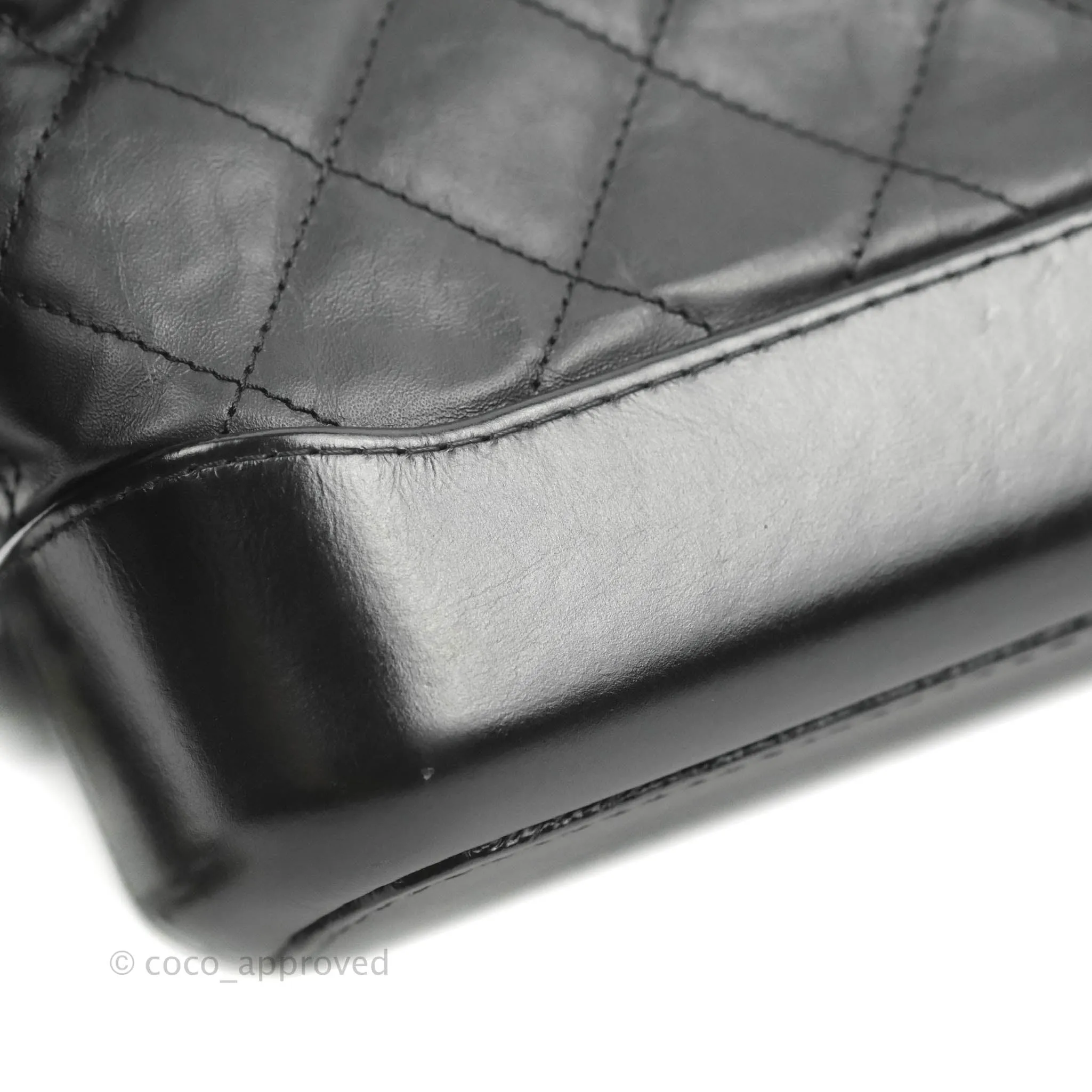 Chanel Quilted Small Gabrielle Hobo Black Aged Calfskin