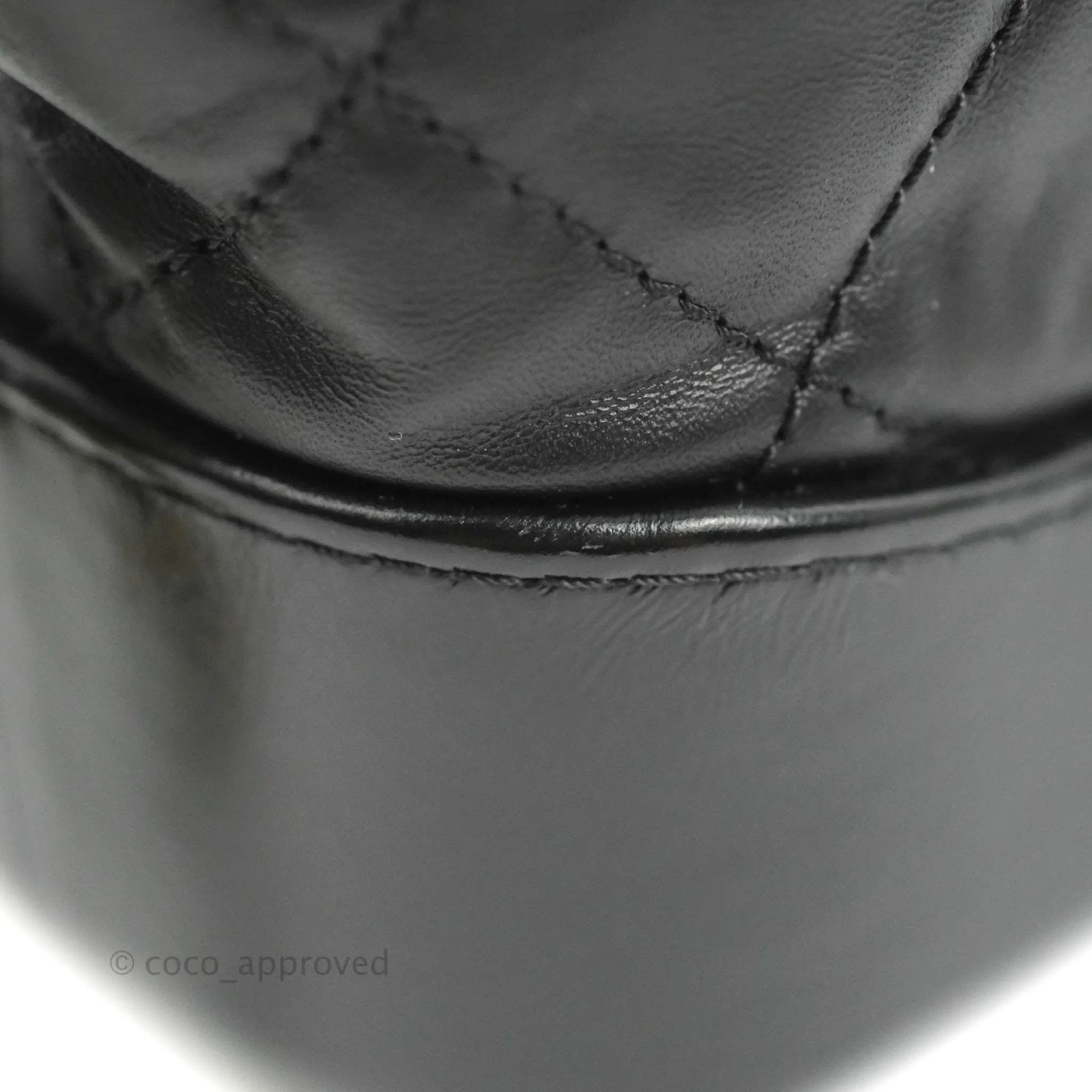Chanel Quilted Small Gabrielle Hobo Black Aged Calfskin