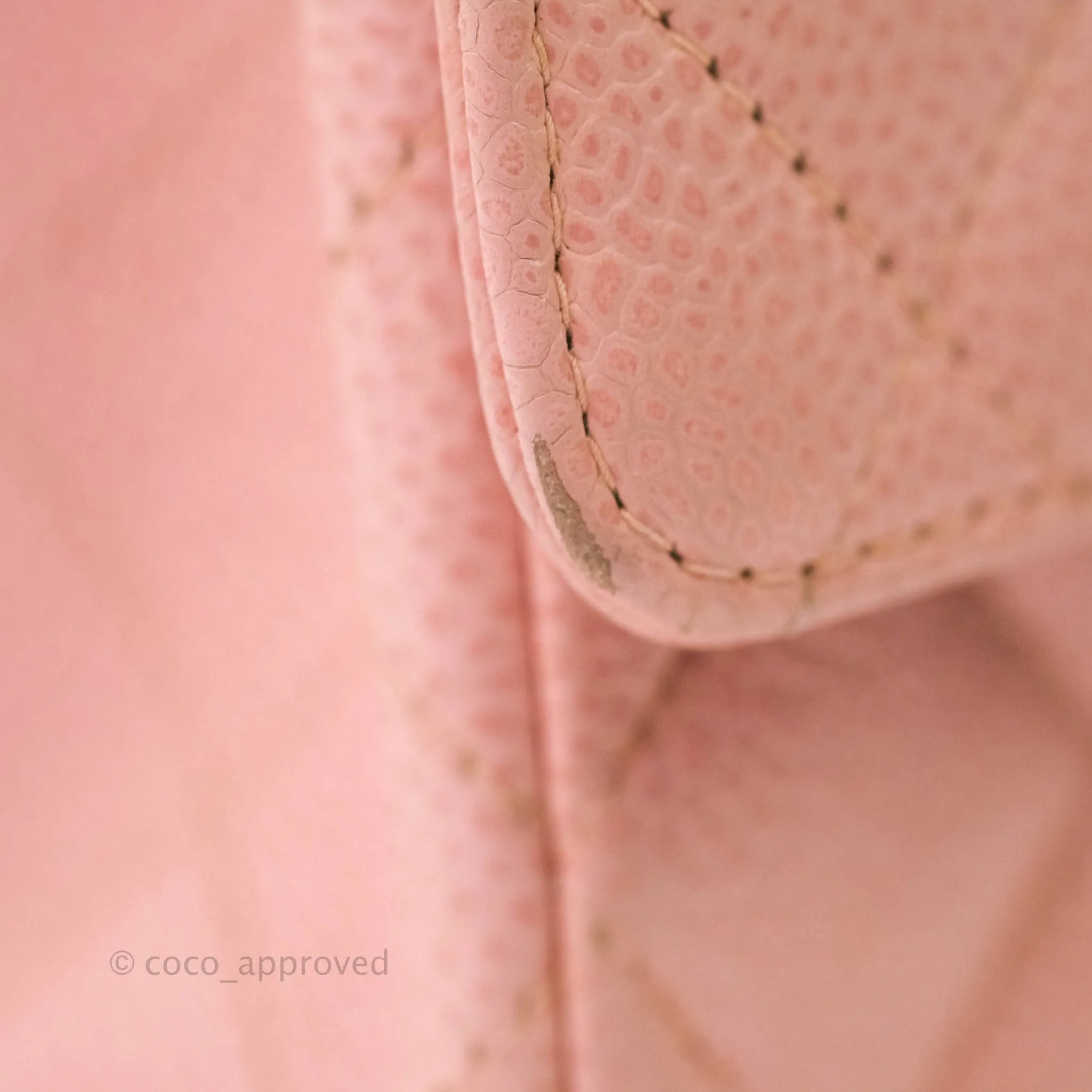 Chanel Quilted Vintage Mini Square Flap Pink Caviar 24K Gold Hardware