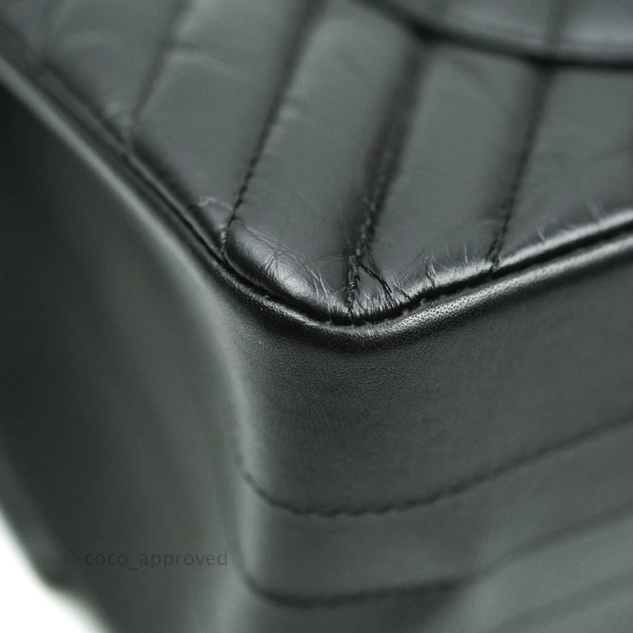 Chanel Reissue Chevron Aged Calfskin So Black Hardware 226