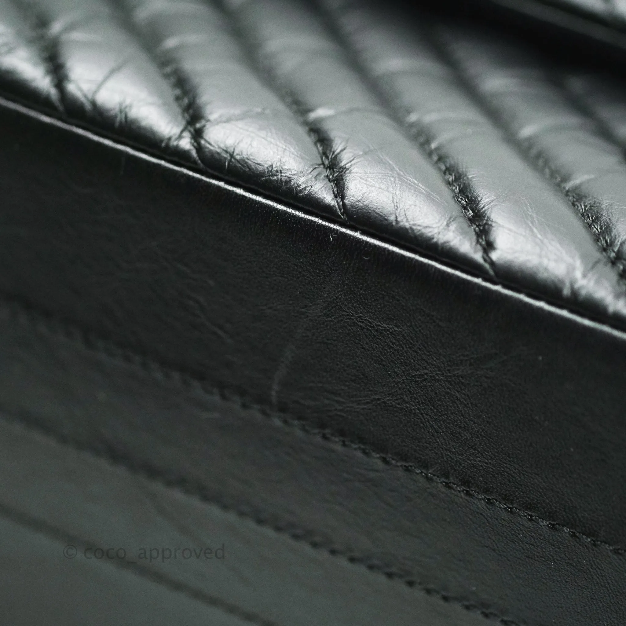 Chanel Reissue Chevron Aged Calfskin So Black Hardware 226