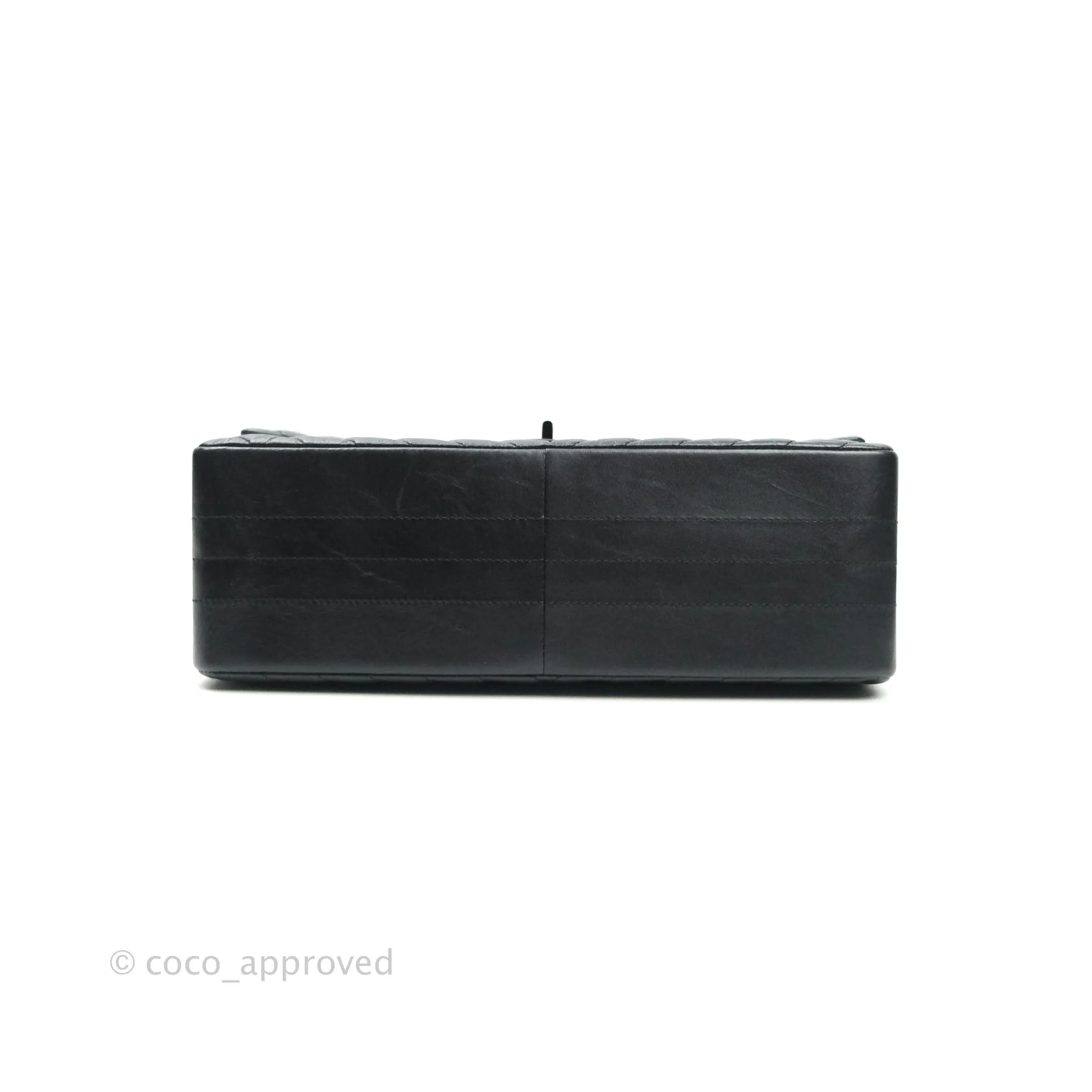 Chanel Reissue Chevron Aged Calfskin So Black Hardware 226