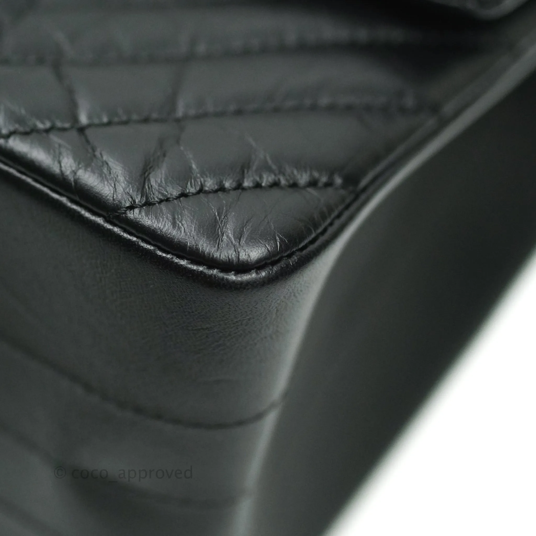 Chanel Reissue Chevron Aged Calfskin So Black Hardware 226